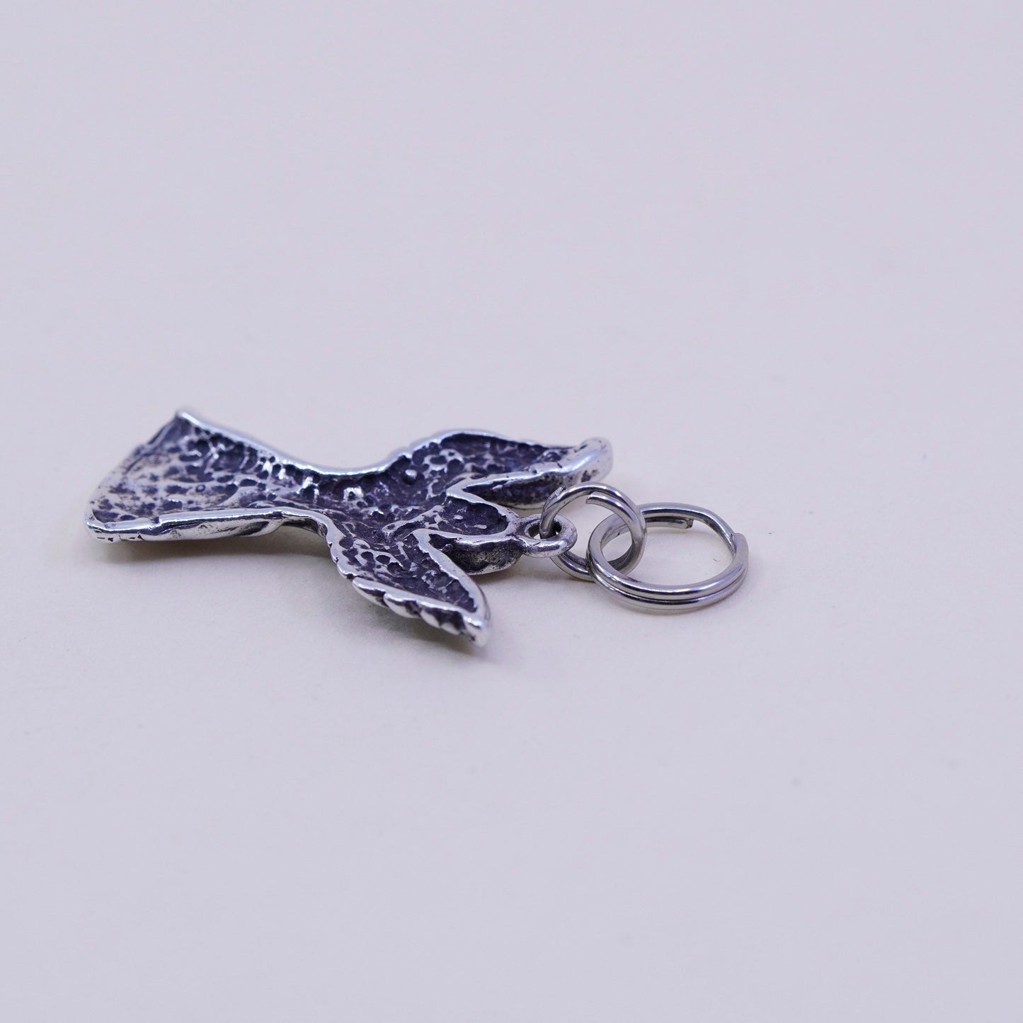 Vintage Sterling 925 silver handmade angel pendant charm