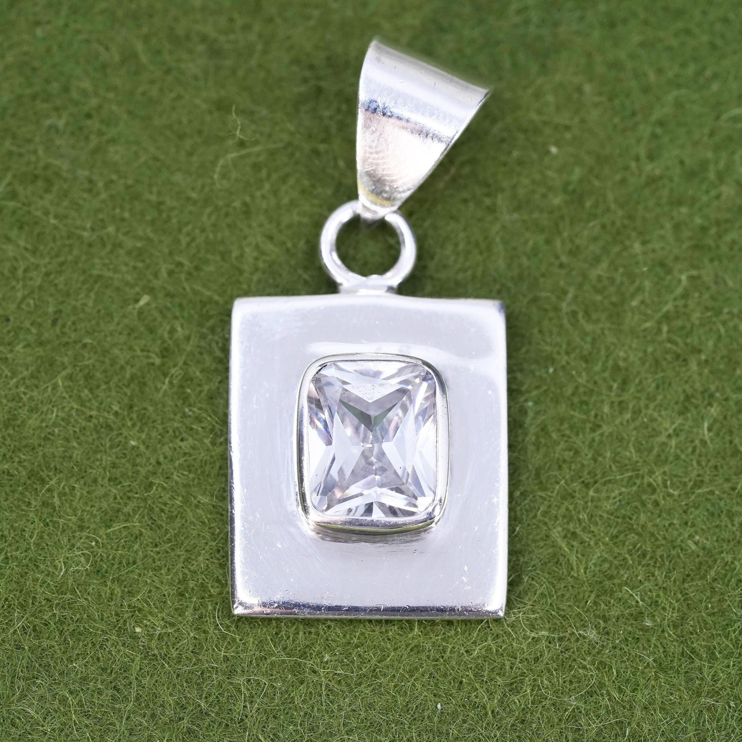 Vintage silpada sterling silver handmade pendant, 925 cz pendant, S0296