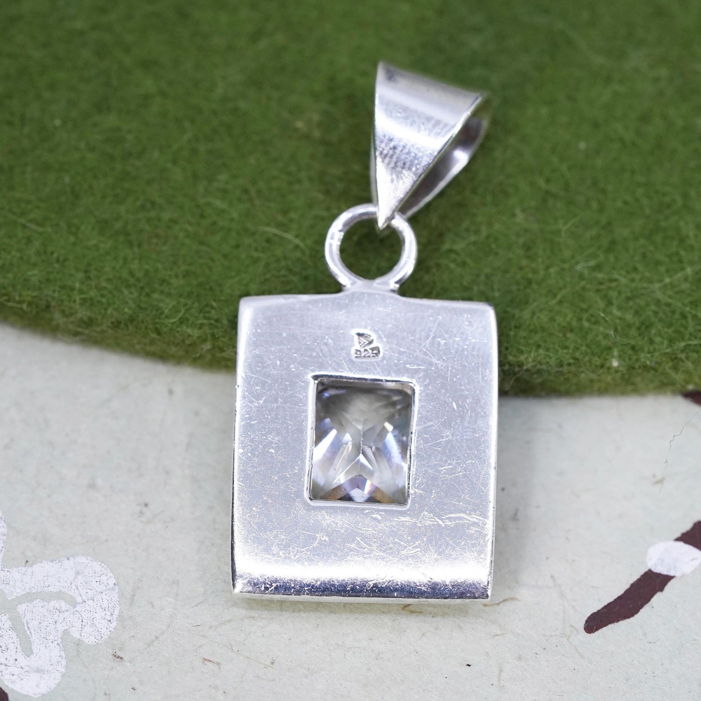 Vintage silpada sterling silver handmade pendant, 925 cz pendant, S0296