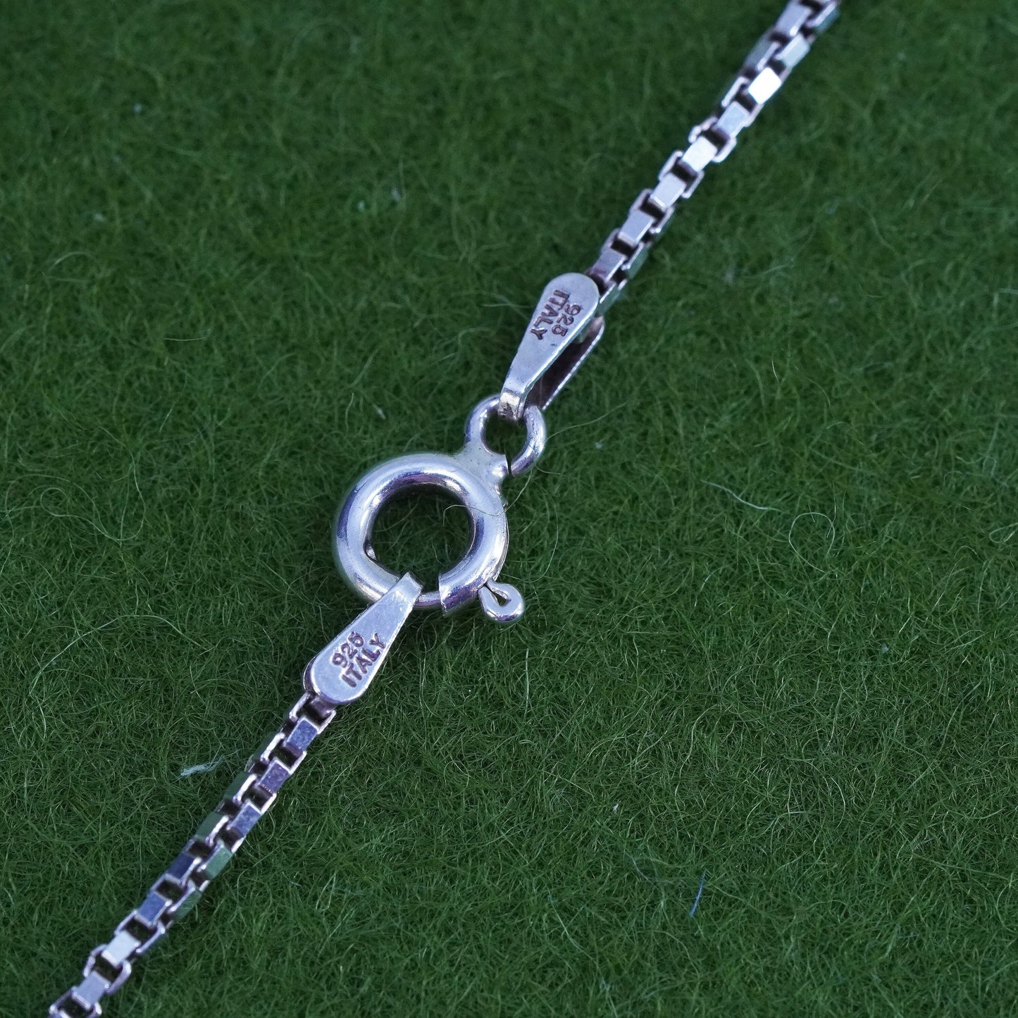 30”, 1.4mm, Vintage sterling silver Italy 925 silver box chain, necklace