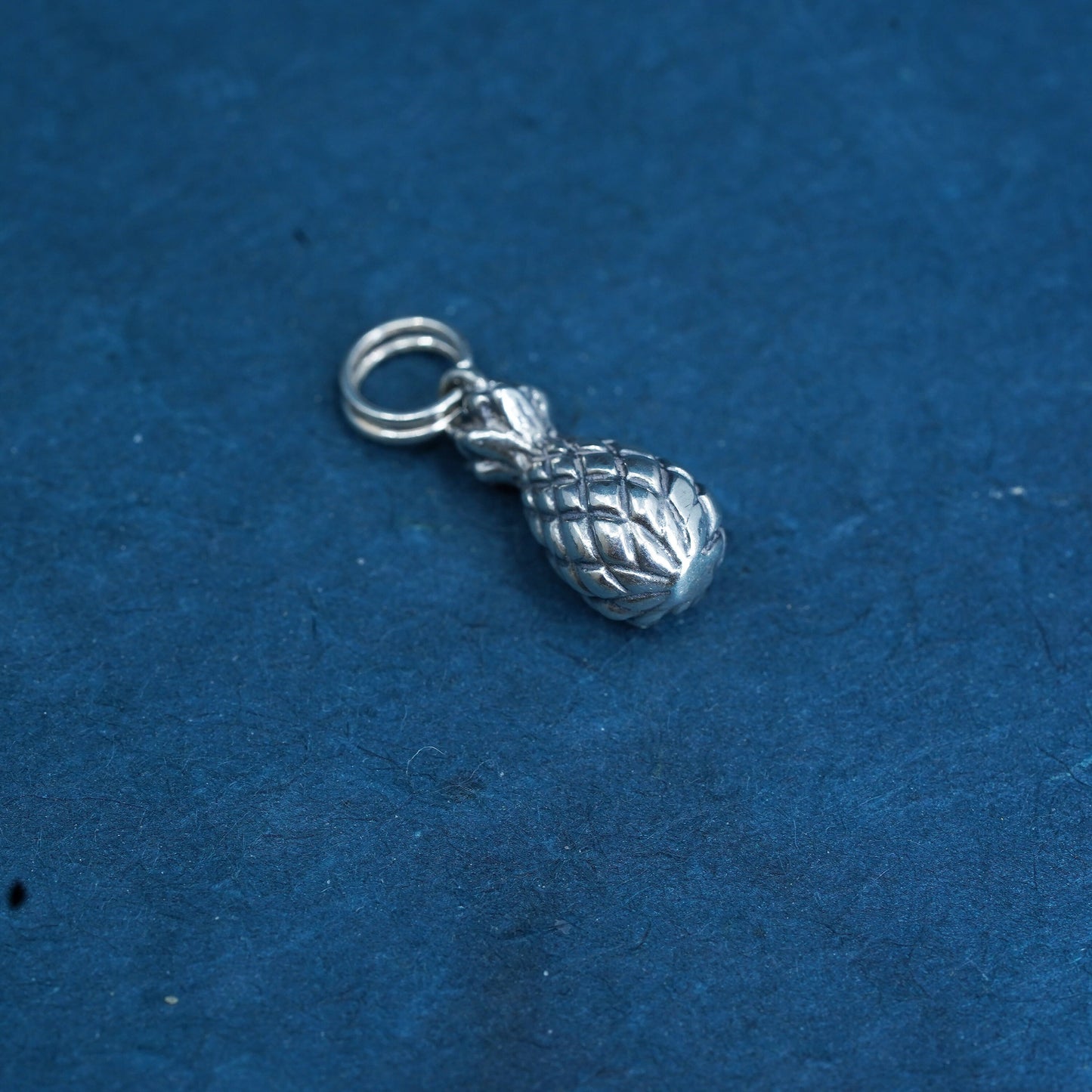 Vintage Sterling silver handmade pendant, 925 pineapple charm