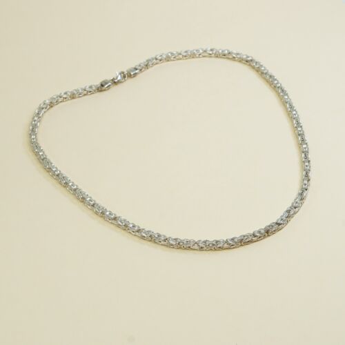 20", 4mm, Sterling silver Birdcage chain, 925 Byzantine necklace