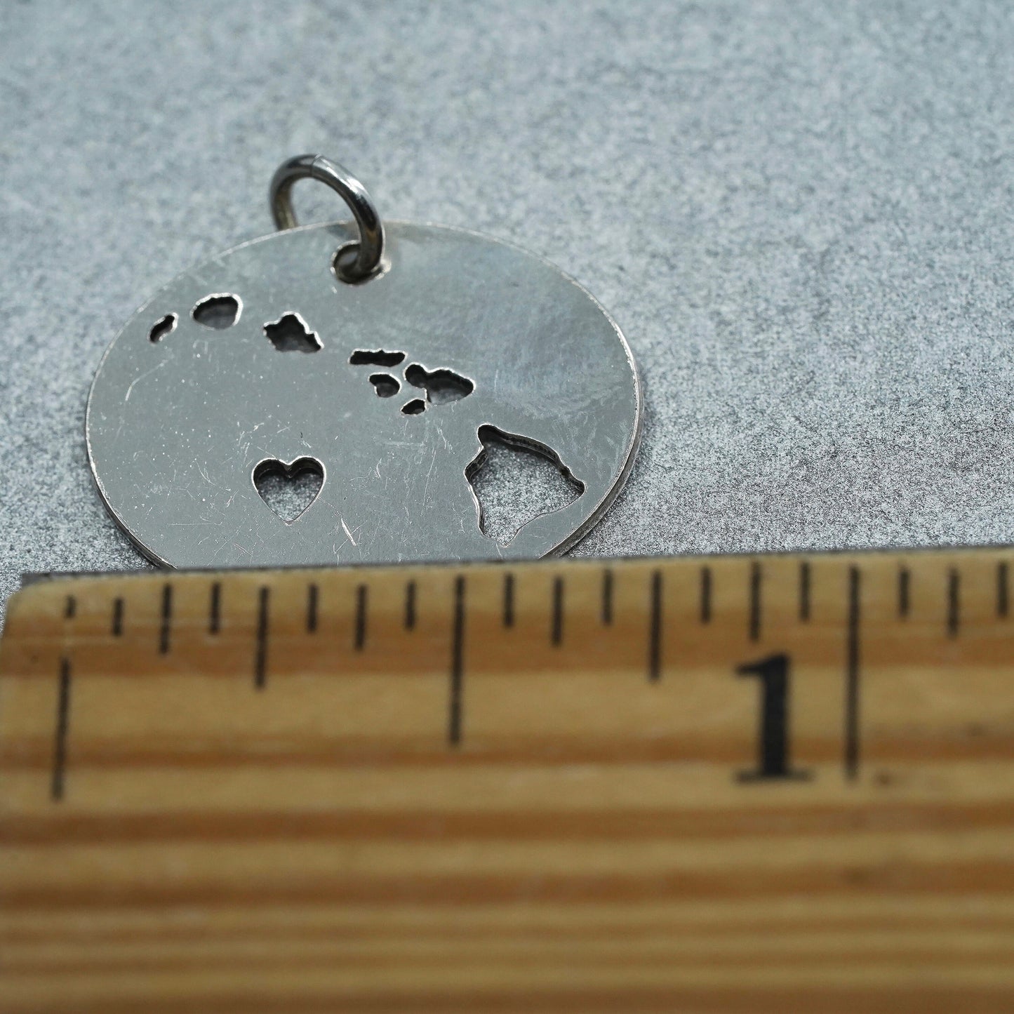 vintage sterling 925 silver heart tag pendant