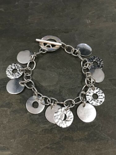 7”, Vintage Simply Living Silver Handmade Bracelet, 925 Silver Bold chain