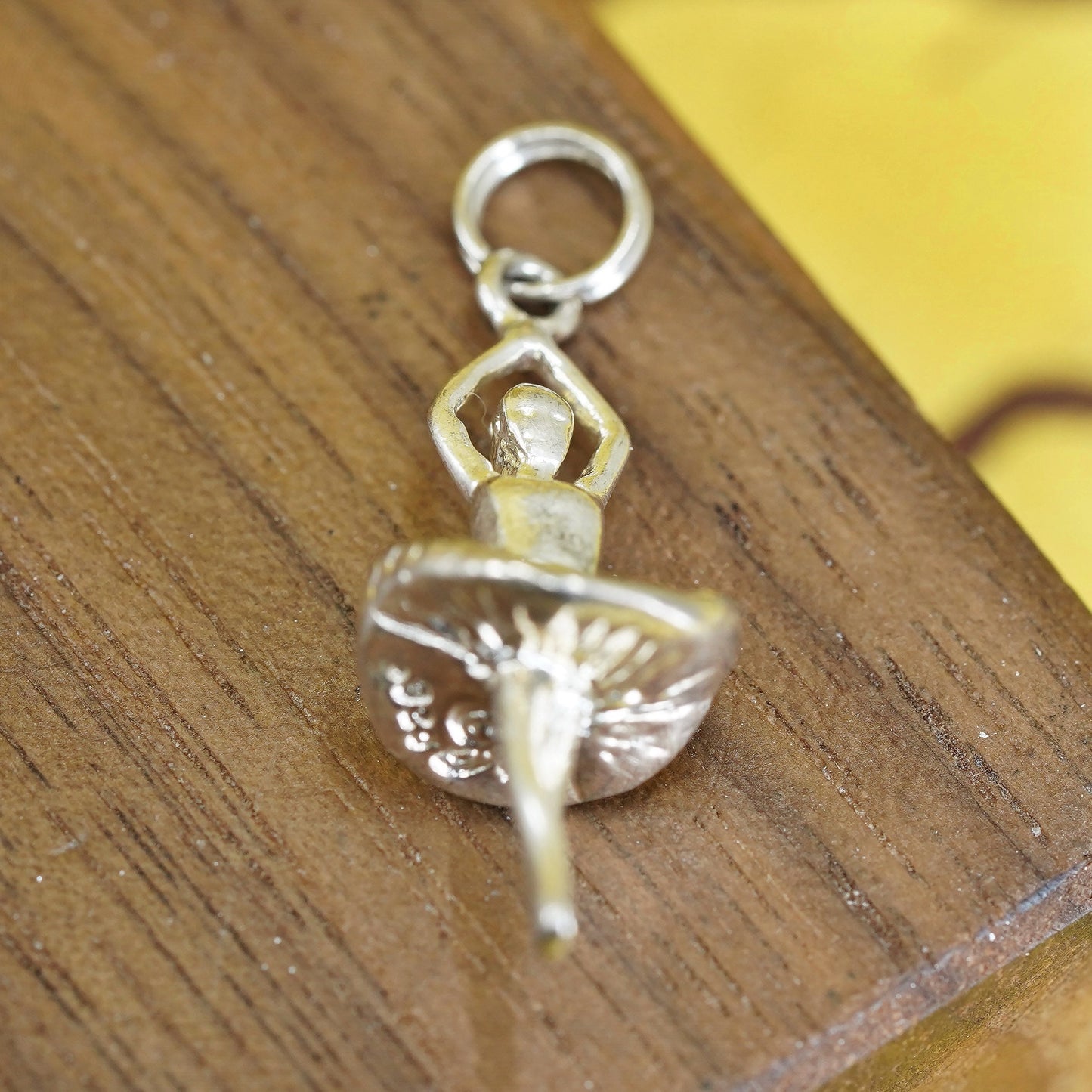 Vintage Sterling silver handmade pendant, 925 ballet ballerina, dancer charm