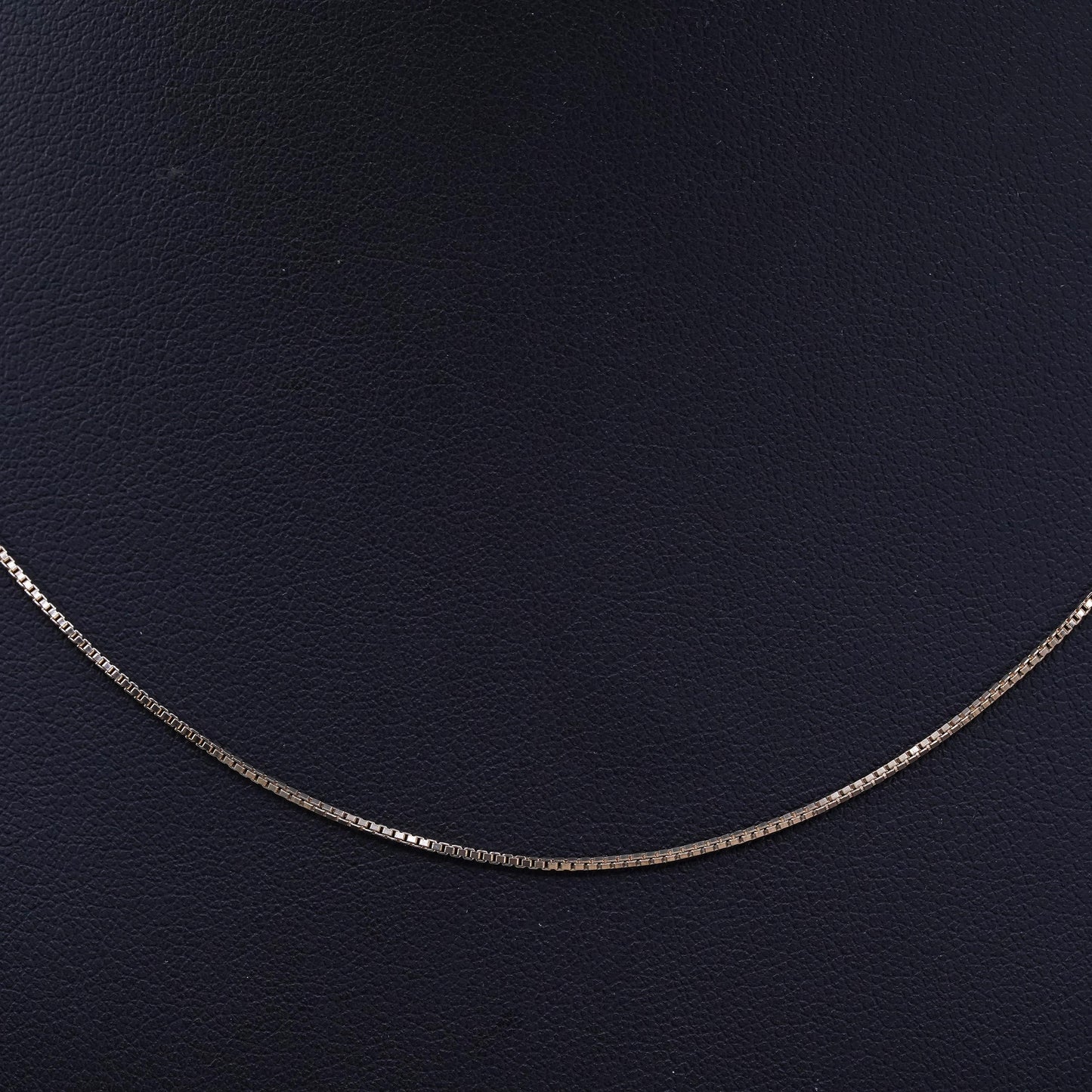 18”, 1mm, Vintage vermeil gold over sterling 925 silver box chain, necklace