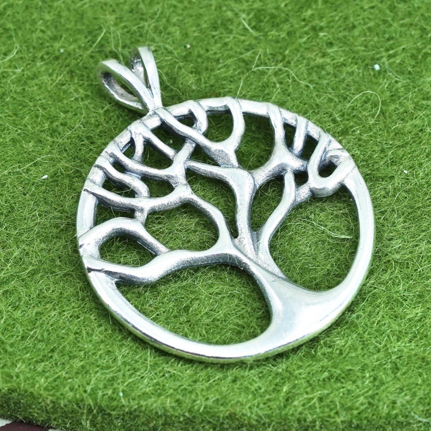 Vintage Sterling silver handmade pendant, 925 tree