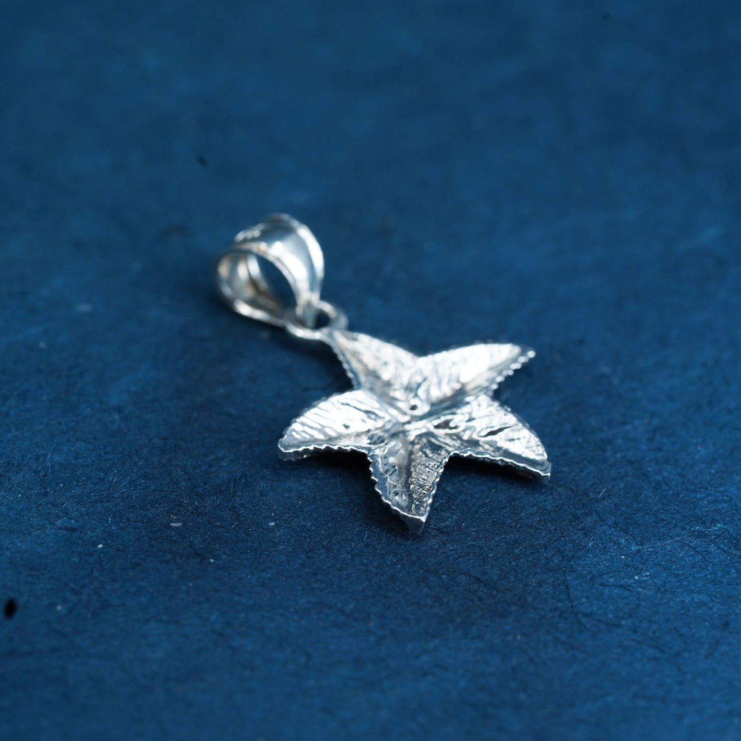 Vintage Sterling silver handmade pendant, 925 starfish charm