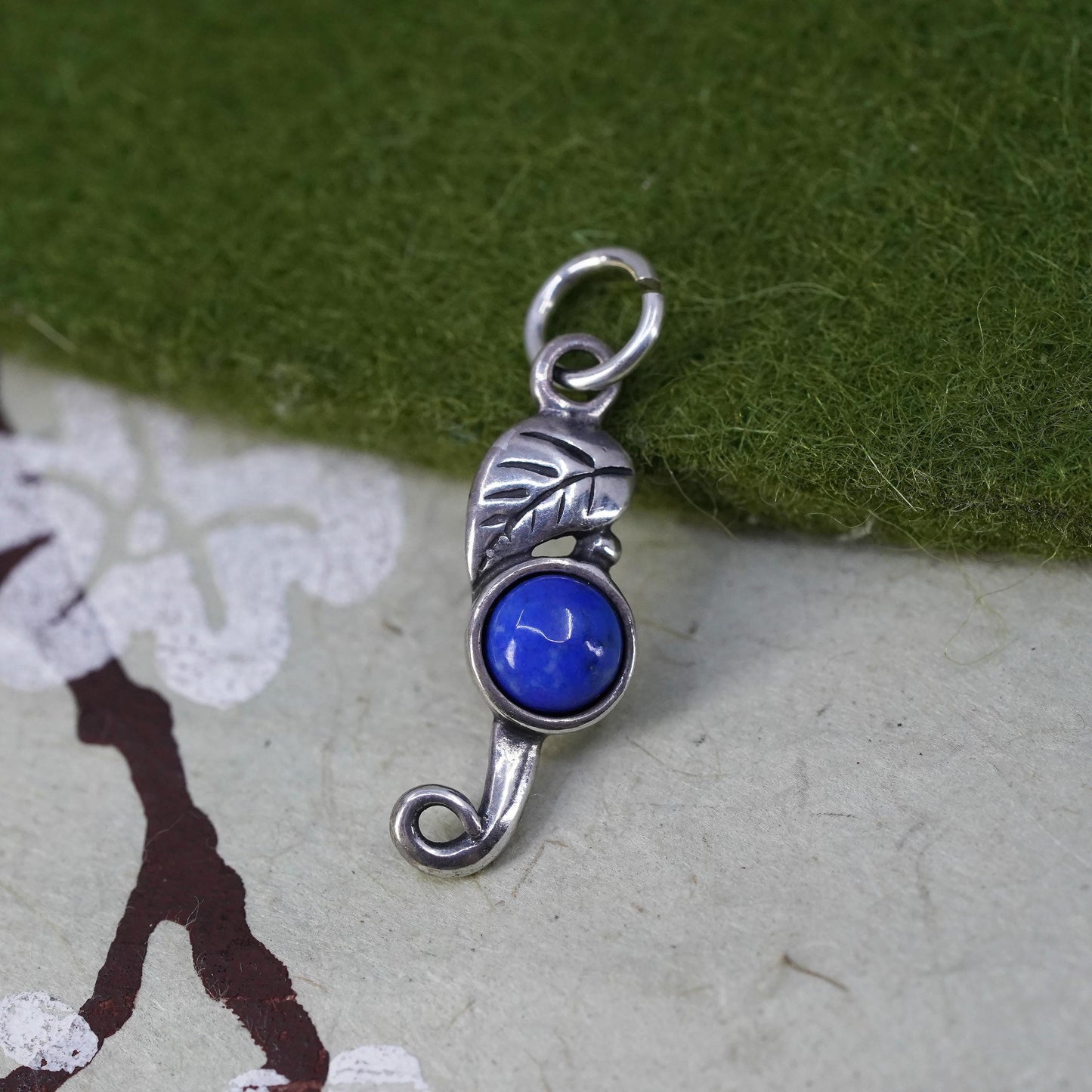 Relios Carolyn pollack handmade Sterling 925 silver pendant with lash lazuli