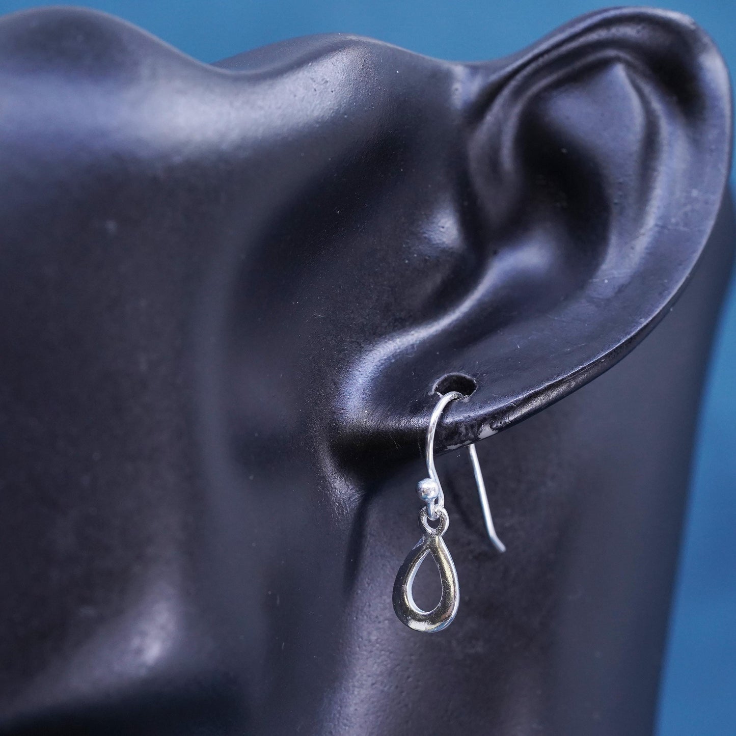 Sterling silver Handmade earrings, 925 silver teardrop Dangles