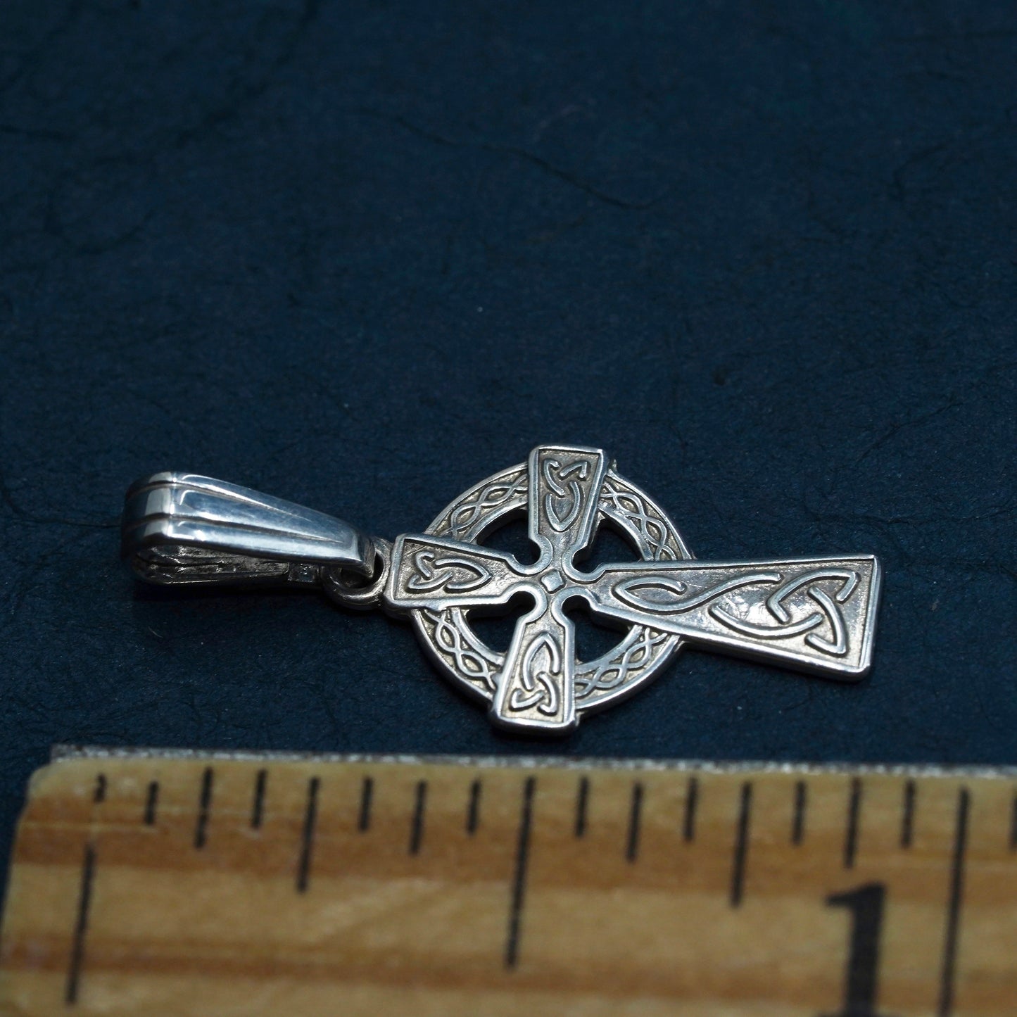 Irish Solvar Celtic knotted Sterling silver Handmade charm, 925 cross pendant