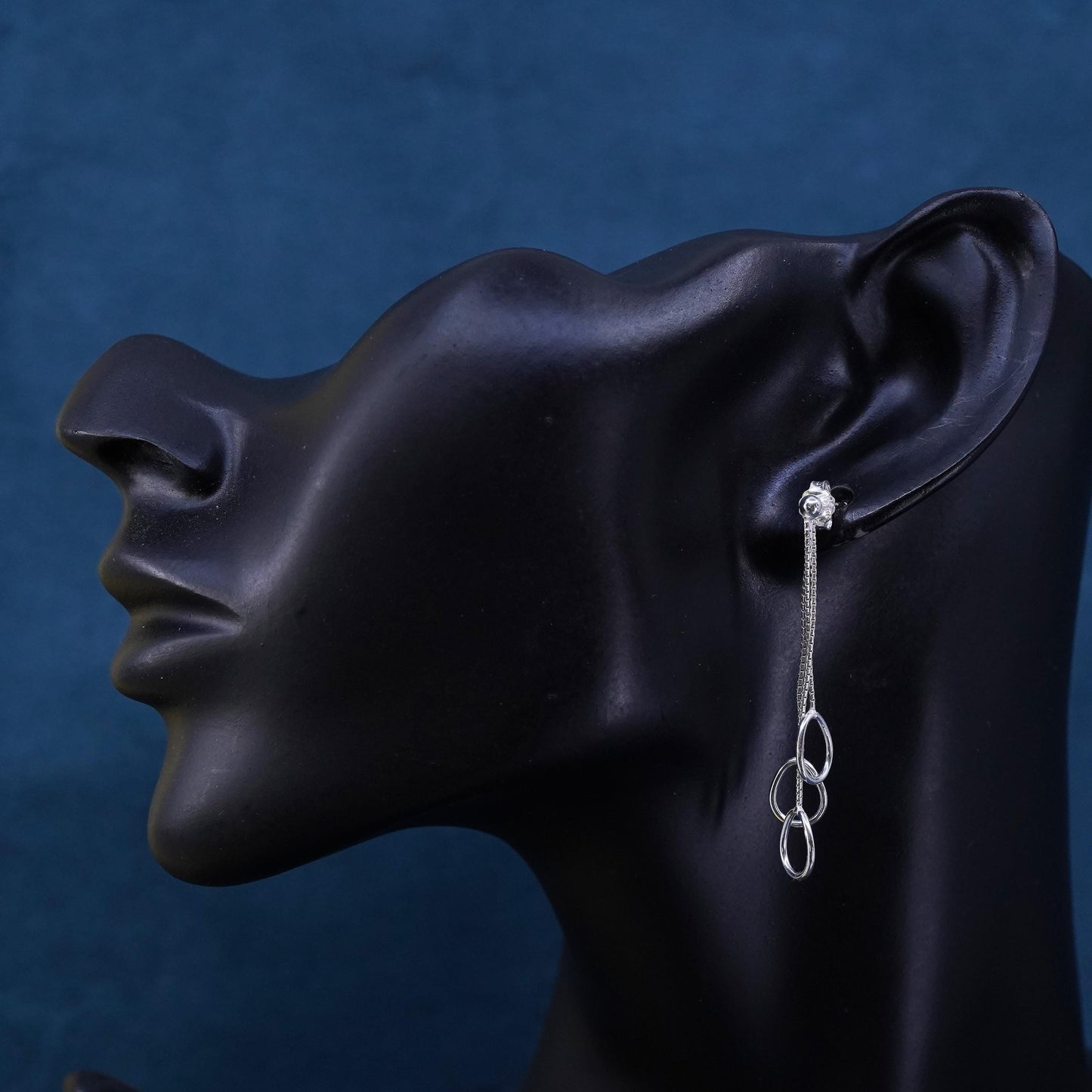 Sterling silver Handmade earrings, 925 silver teardrop dangles