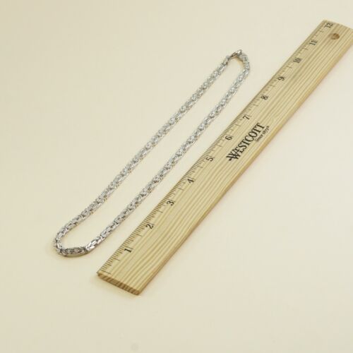 20", 4mm, Sterling silver Birdcage chain, 925 Byzantine necklace