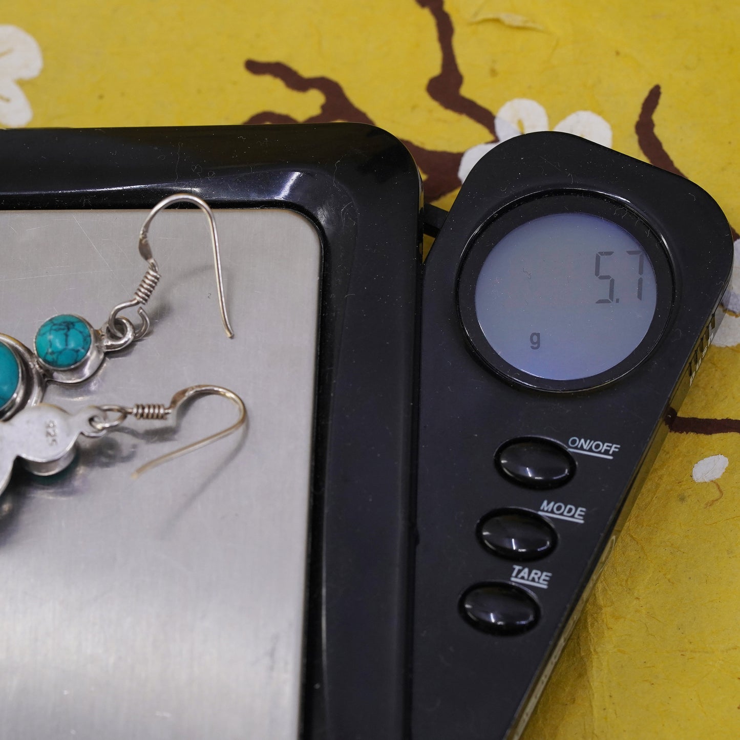 Southwestern Sterling 925 silver handmade earrings with turquoise