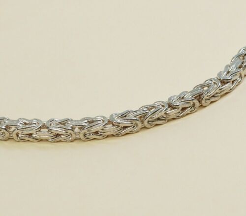 20", 4mm, Sterling silver Birdcage chain, 925 Byzantine necklace