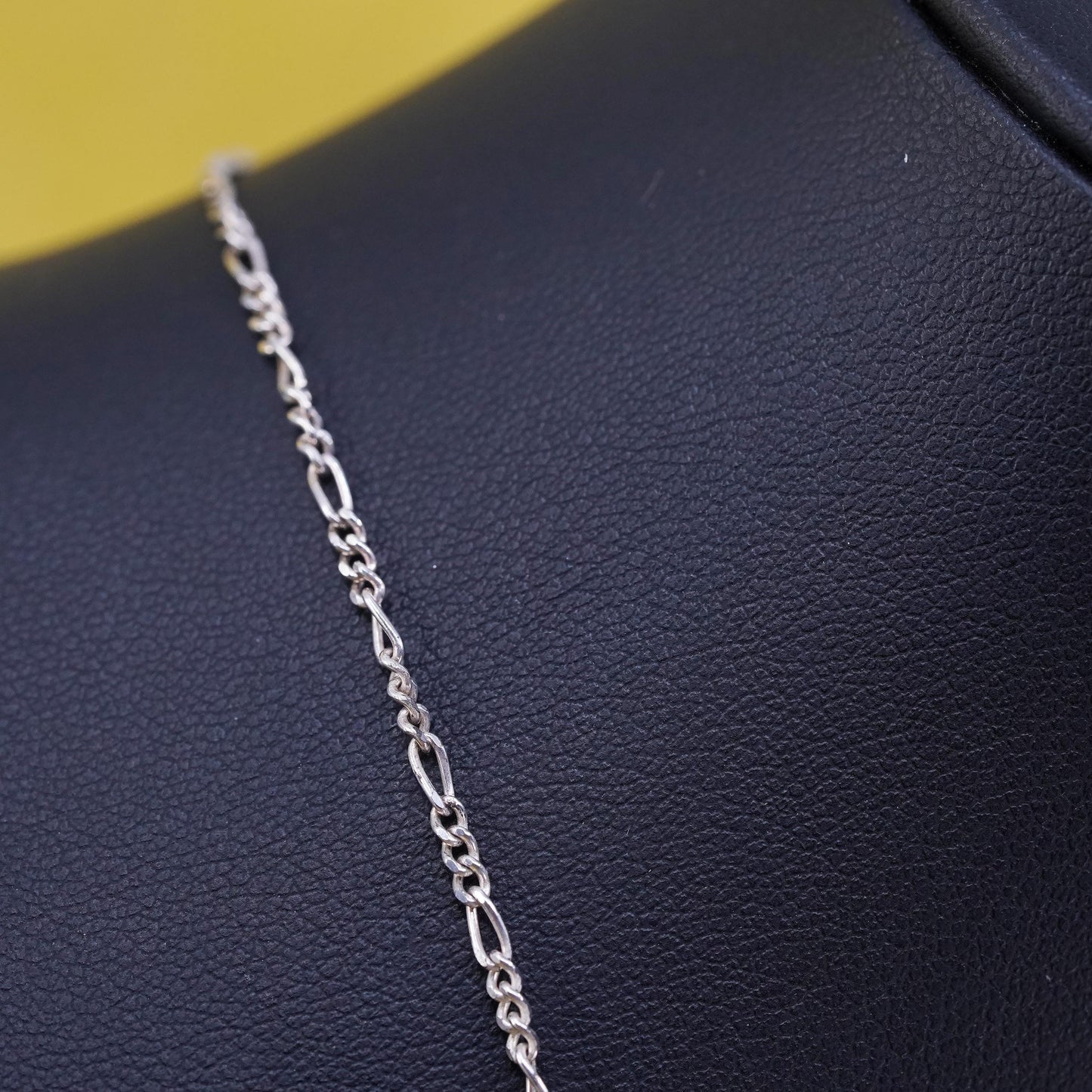 18”, 2mm, Sterling silver figaro chain, solid Italy 925 silver necklace