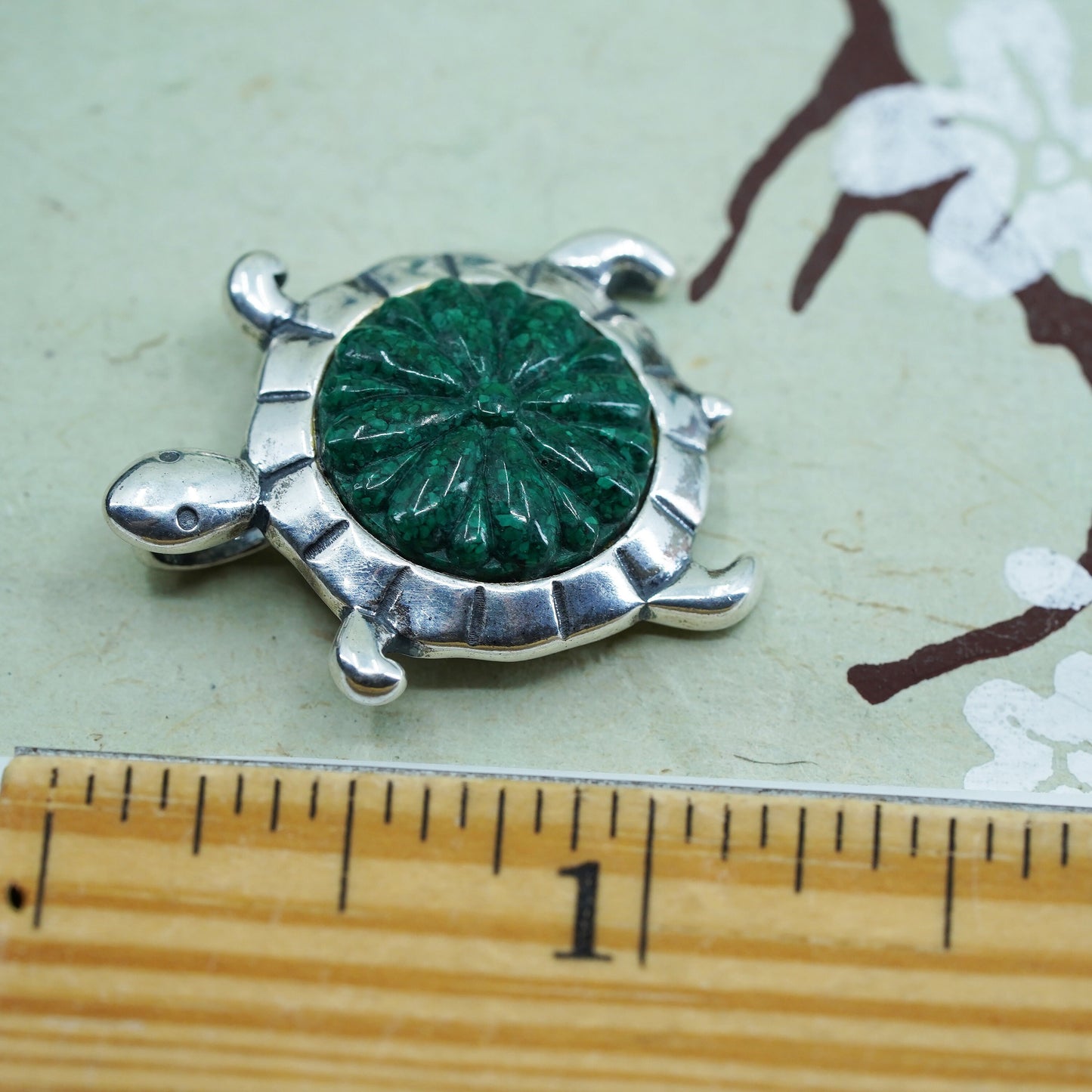 Relios Carolyn pollack handmade pendant sterling silver, 925 turtle turquoise