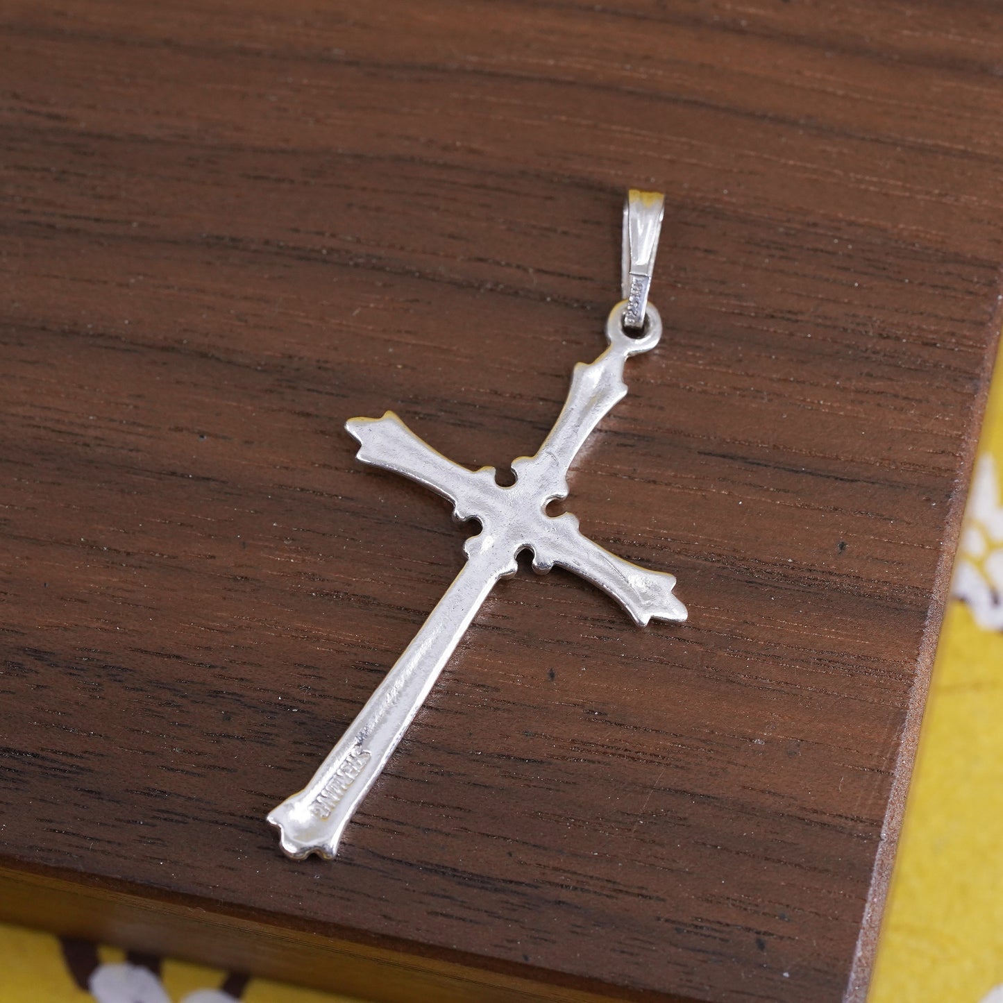 Vintage Sterling silver handmade pendant, 925 cross