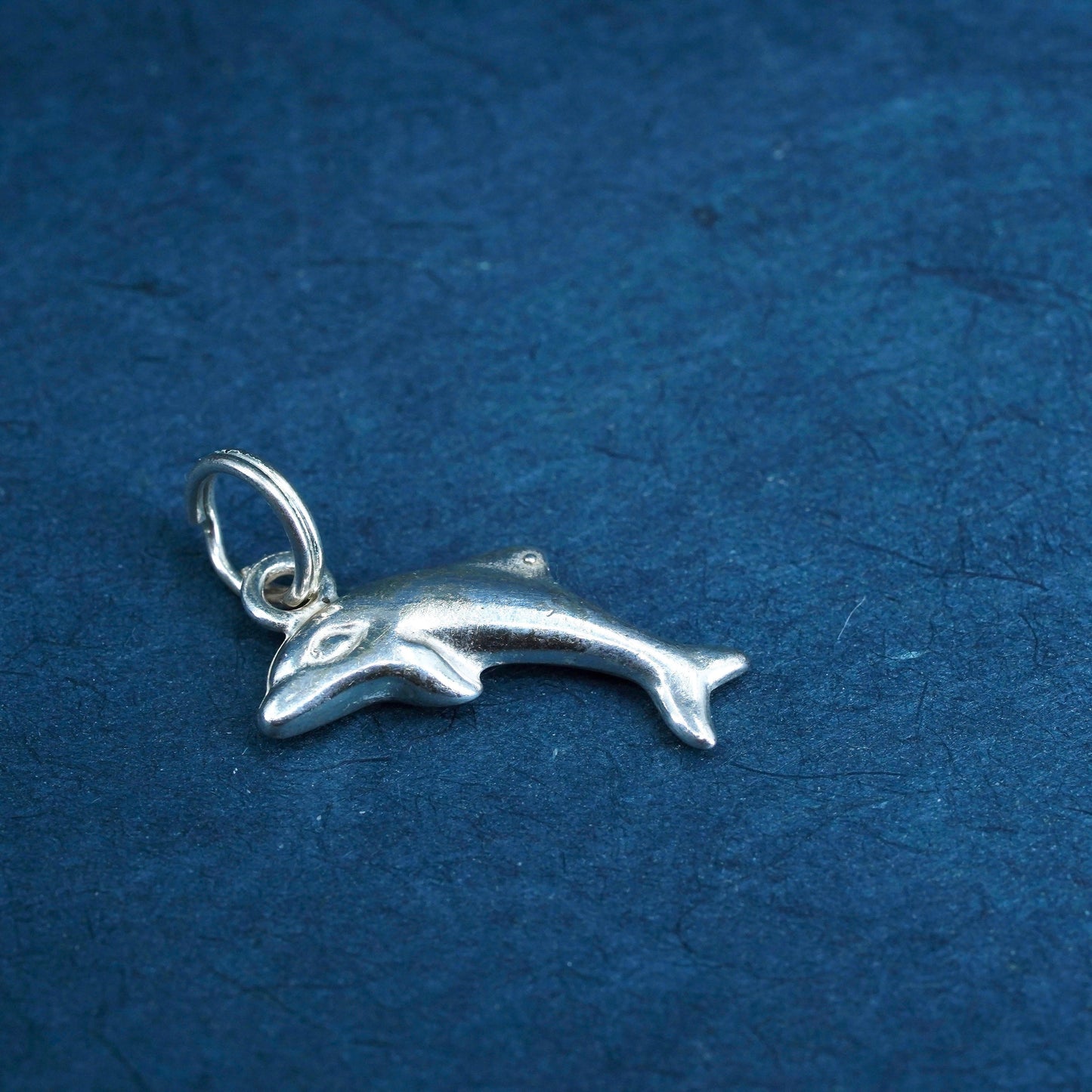 Vintage Sterling silver handmade Dolphins pendant, 925 charm