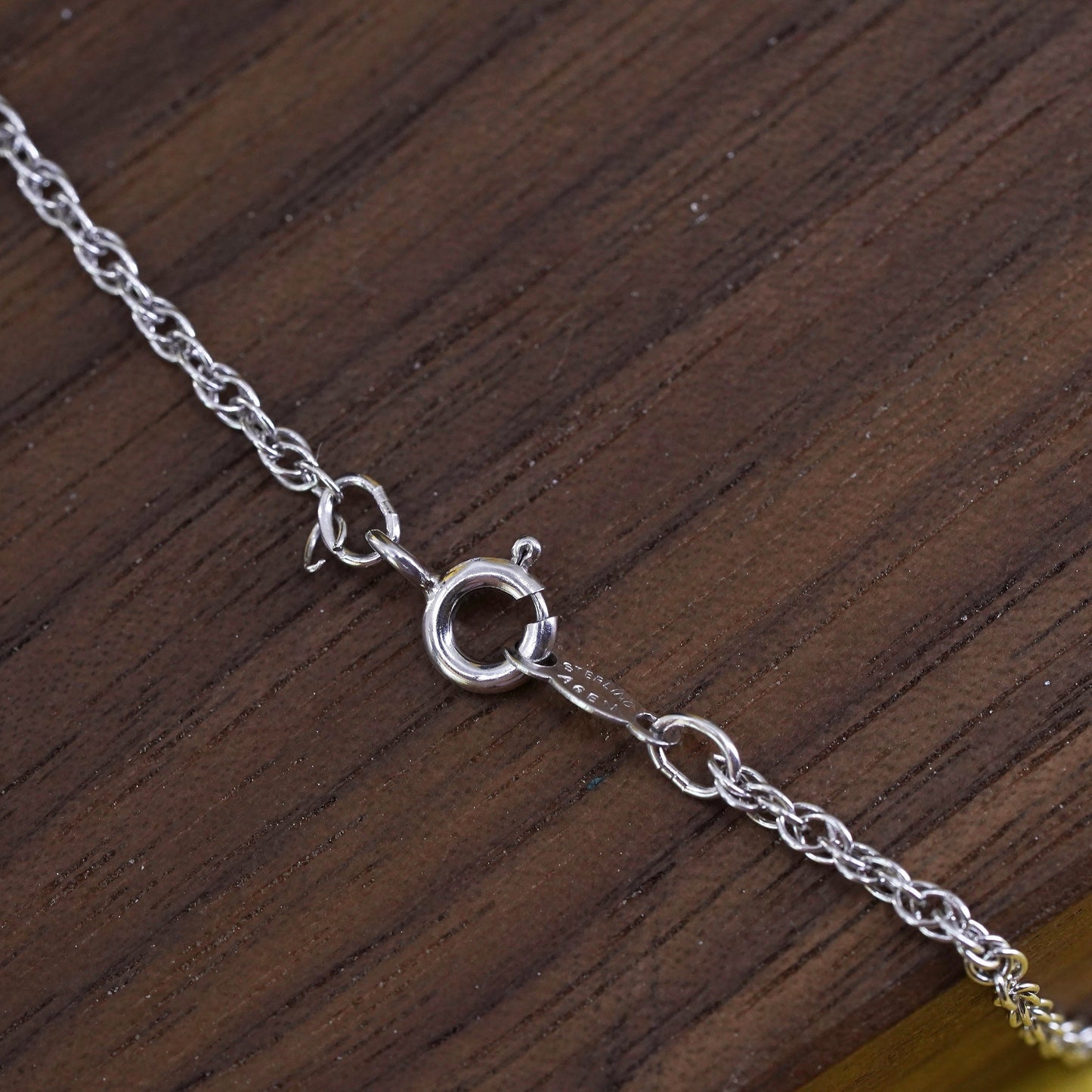 18", 2mm, vintage Sterling silver necklace, Italy 925 Singapore chain