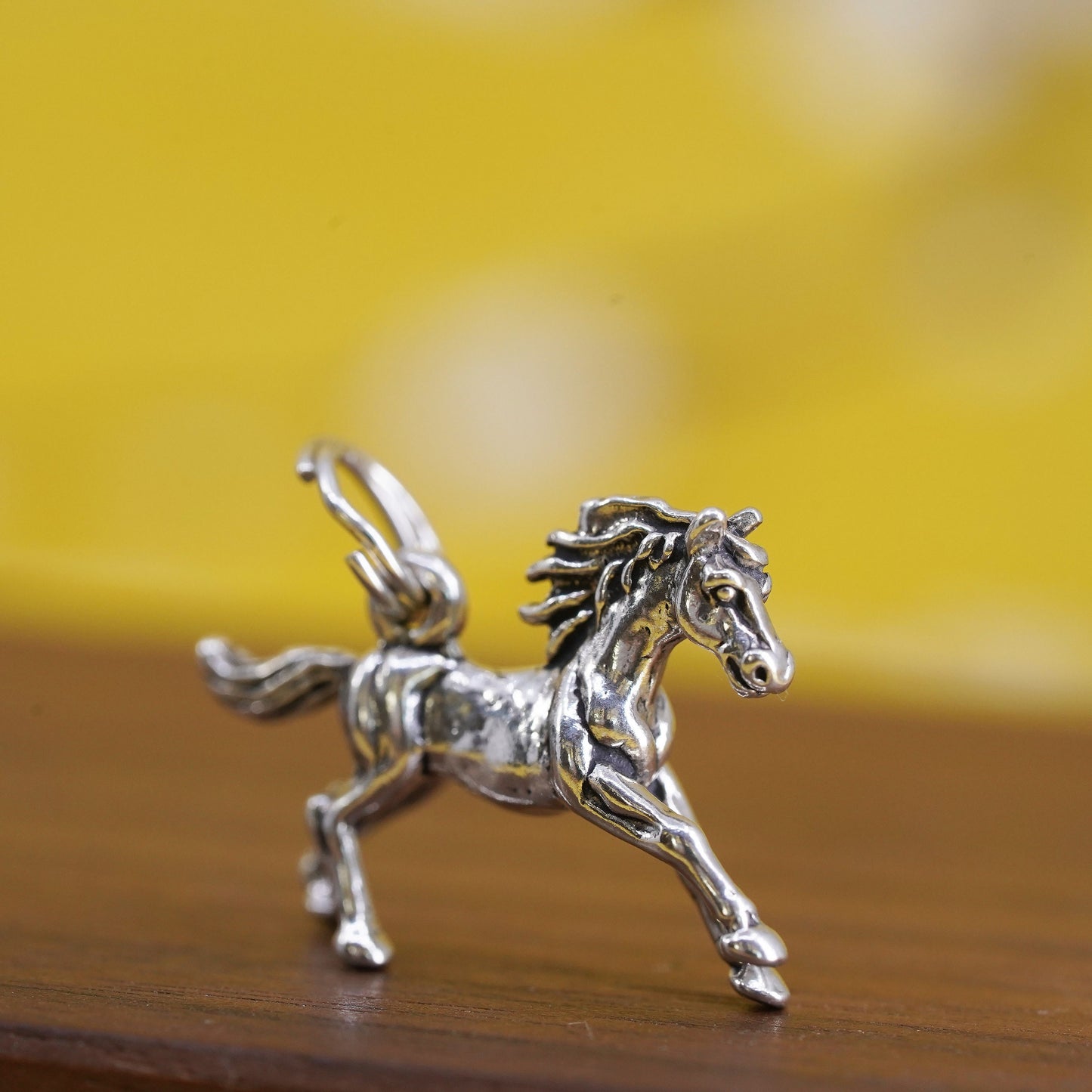 Vintage Sterling silver handmade charm, 925 horse pendant