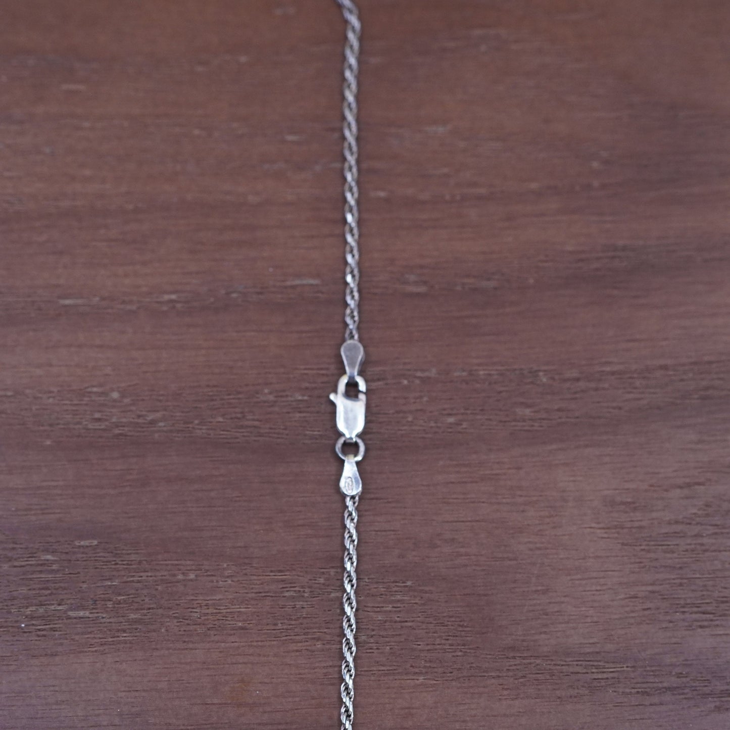 24”, 1.6mm, vintage Sterling silver necklace, Italy 925 rope chain