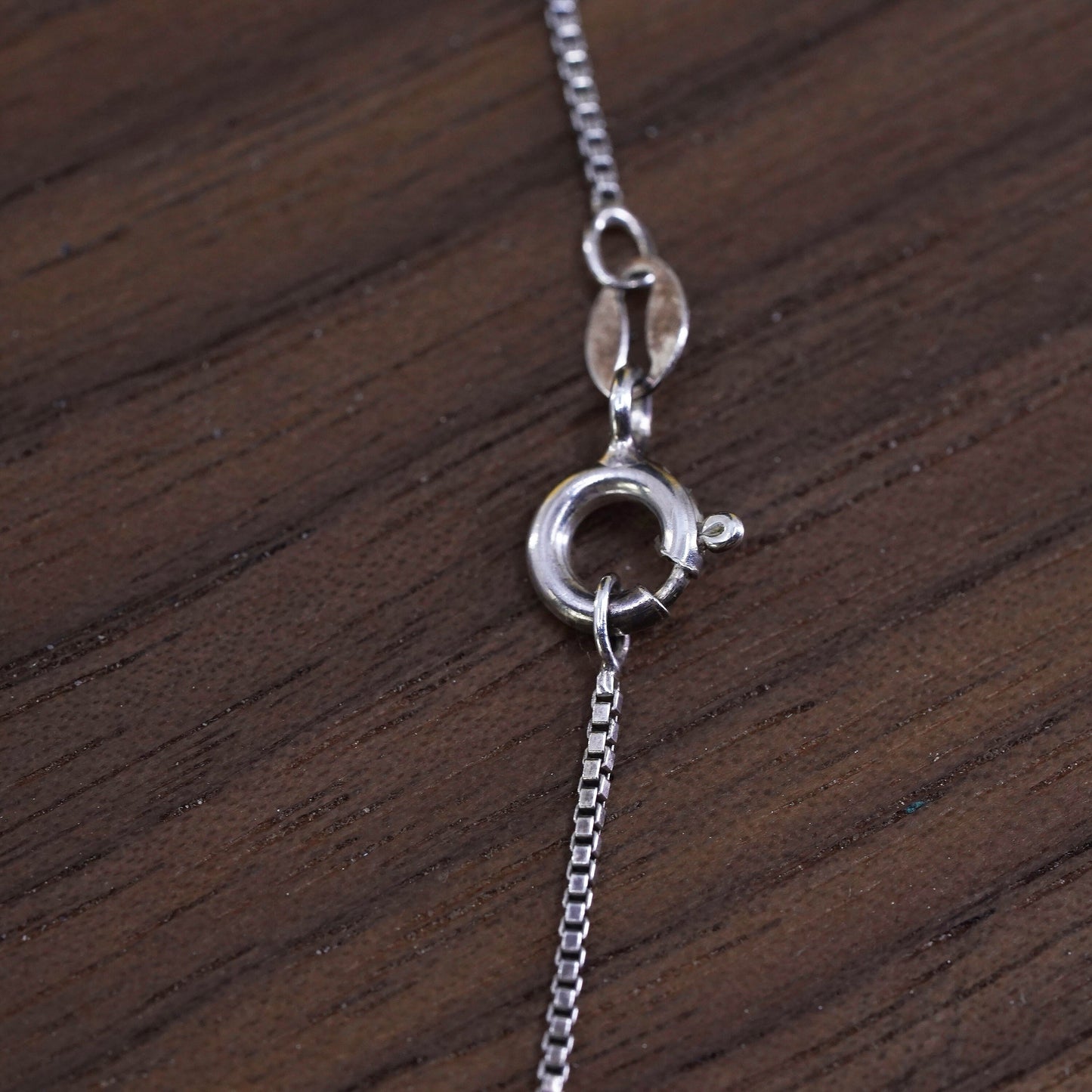 18", Sterling silver necklace, 925 box chain with box locket locket pendant