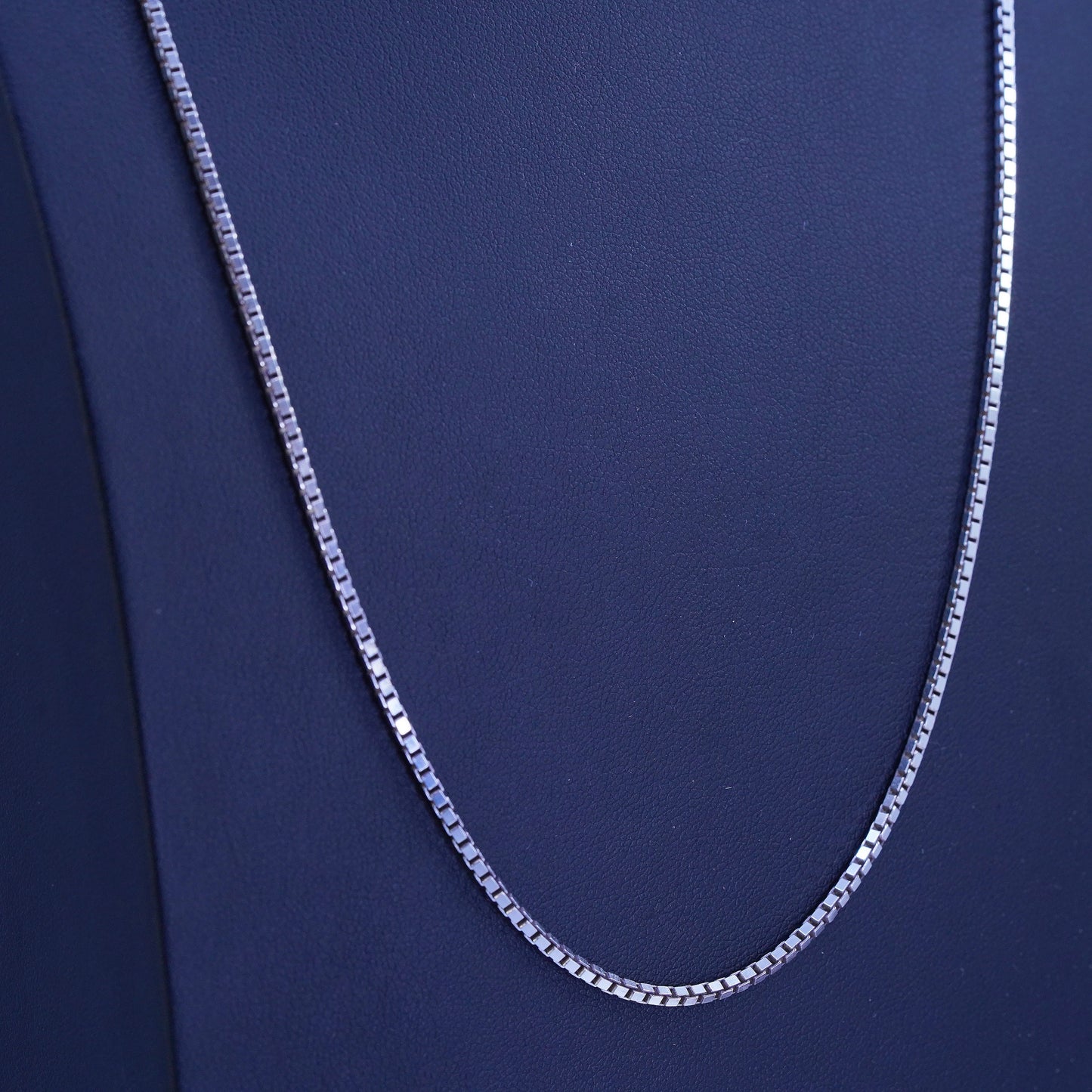 24” 2mm, vintage Italy Sterling 925 silver box chain necklace