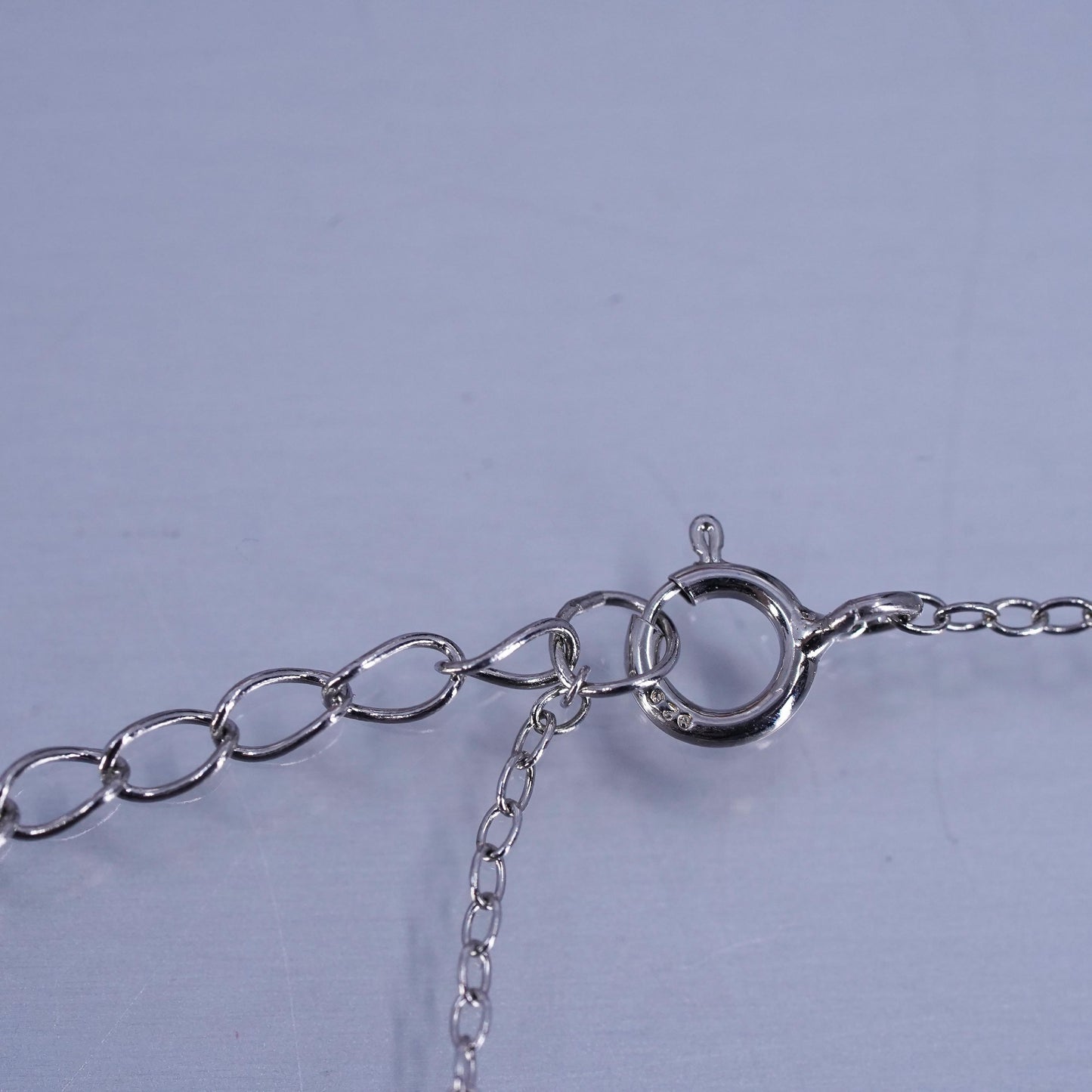 8.5+1”. Jewelry Sterling 925 silver bracelet, circle chain cross faith charms