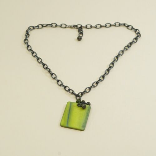 Silpada Sterling 925 Silver Green MOP Necklace N1133 Retired!