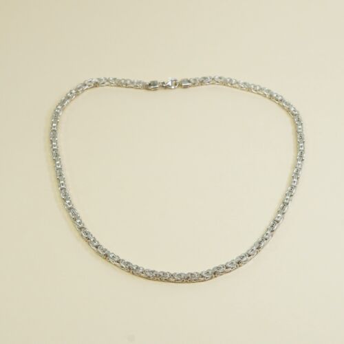 20", 4mm, Sterling silver Birdcage chain, 925 Byzantine necklace