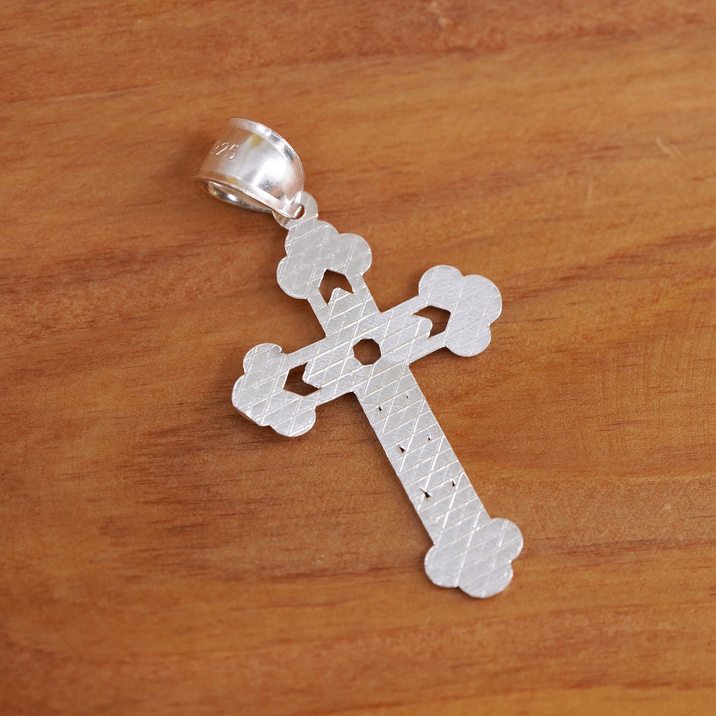 Vintage Sterling silver handmade pendant, 925 cross