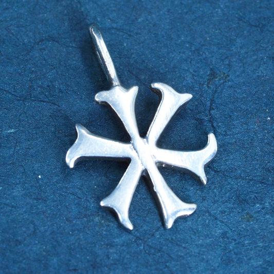 vtg Sterling 925 silver handmade hexagram star pendant embossed “remember me”