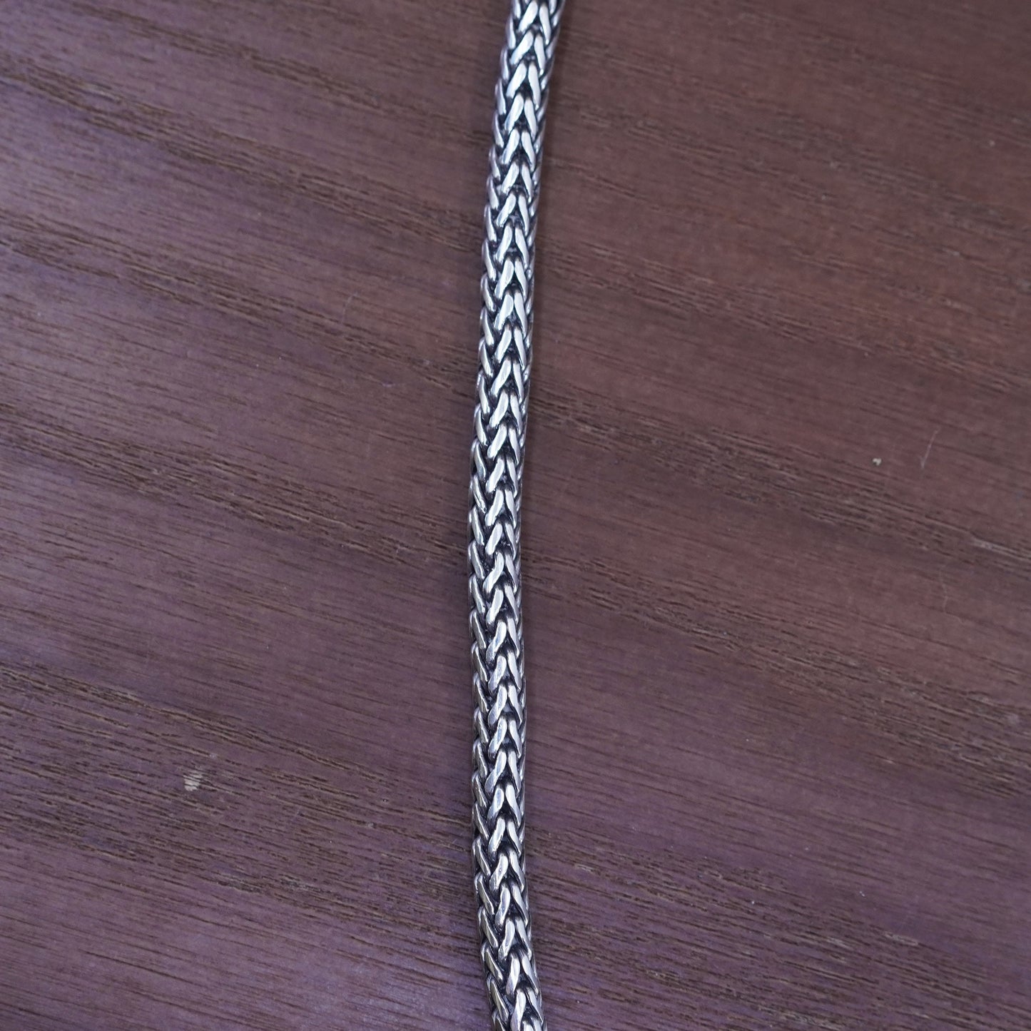 18” 5mm, vintage sterling silver Birdcage wheat chain, 925 men’s necklace