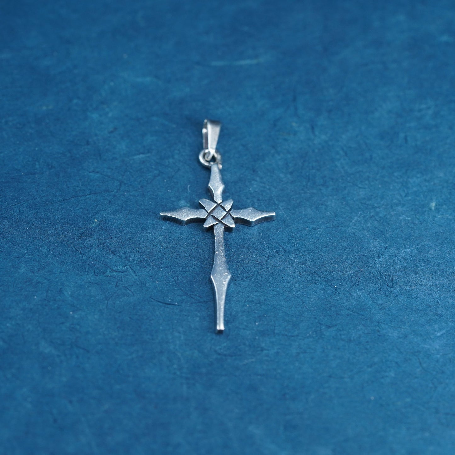 Vintage Sterling silver handmade pendant, 925 cross