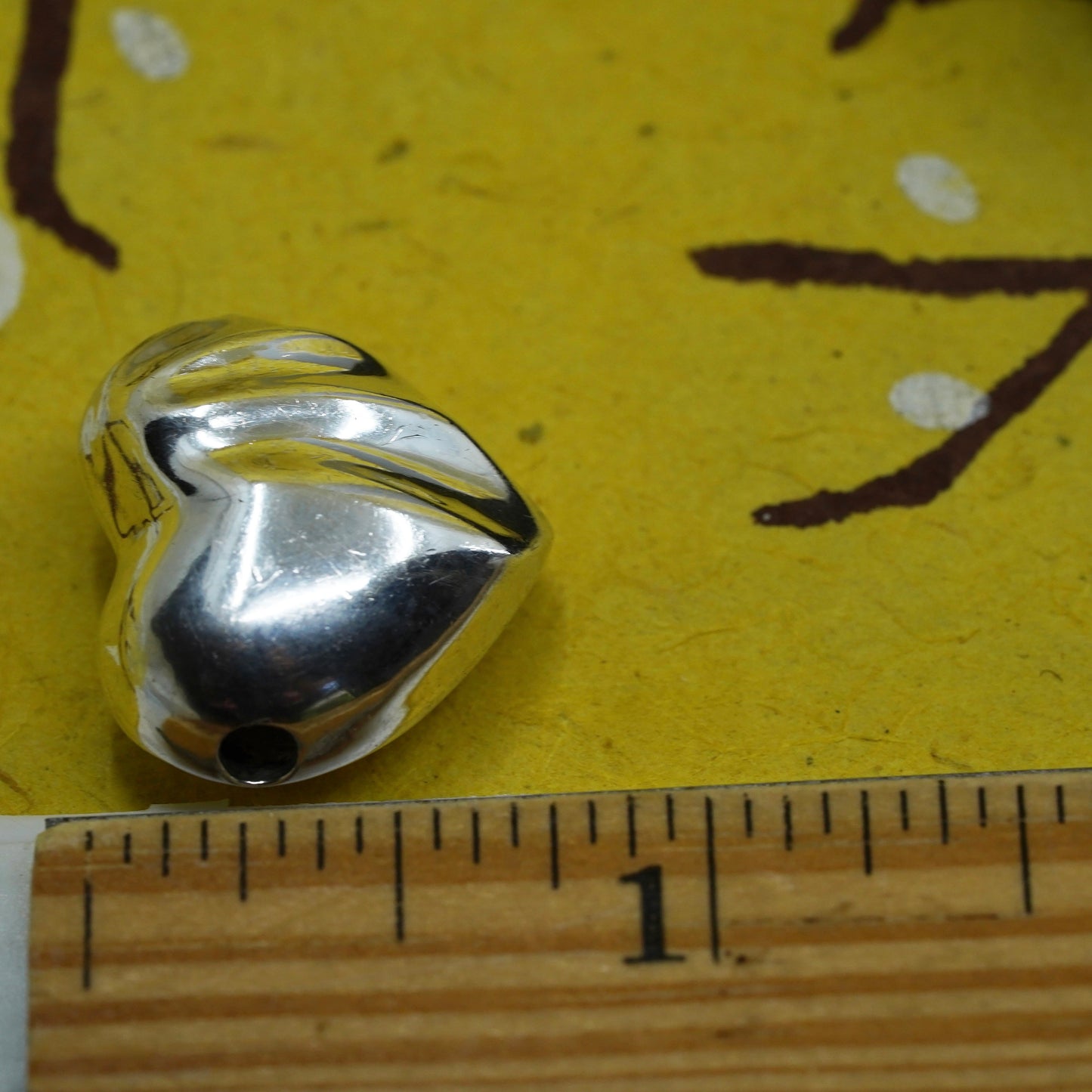 Vintage modern Sterling silver handmade pendant, 925 heart