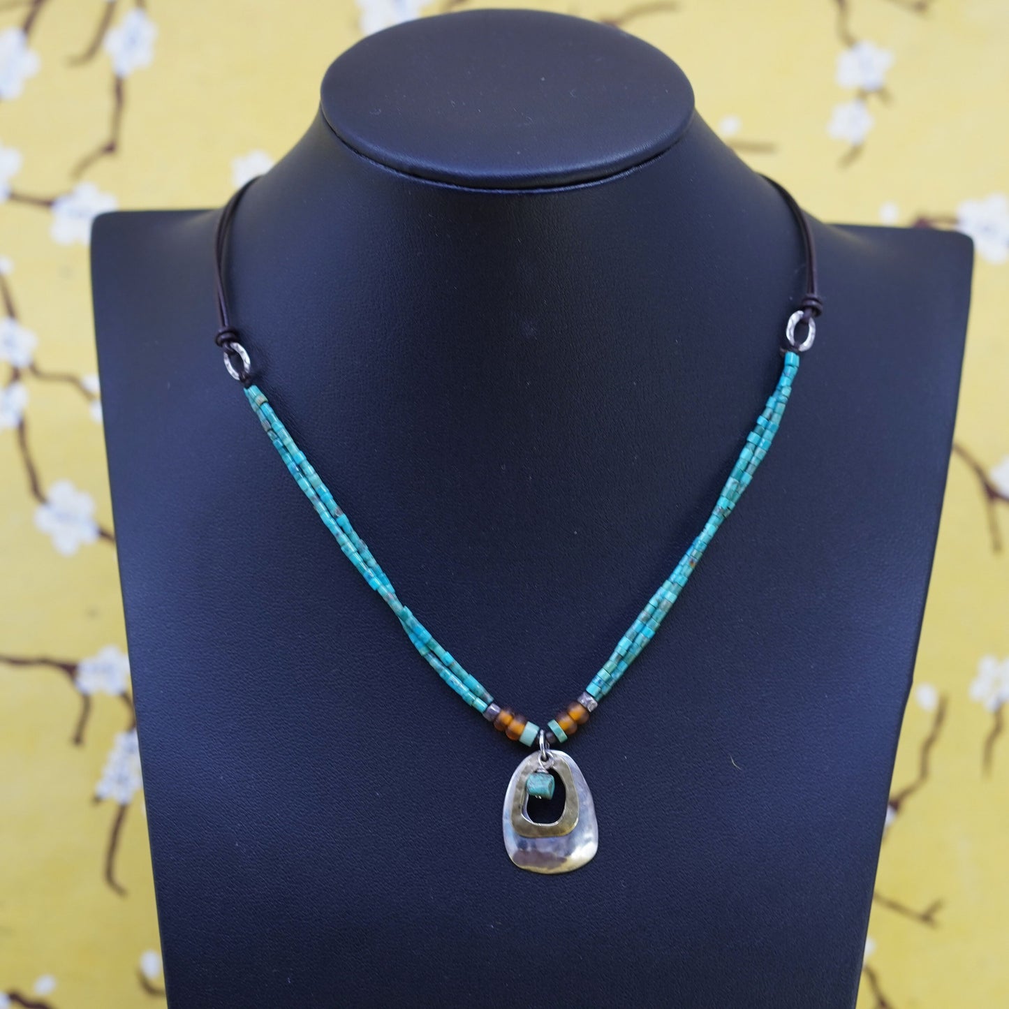 16”, Silpada Sterling silver necklace, 925 chain w/ turquoise teardrop pendant