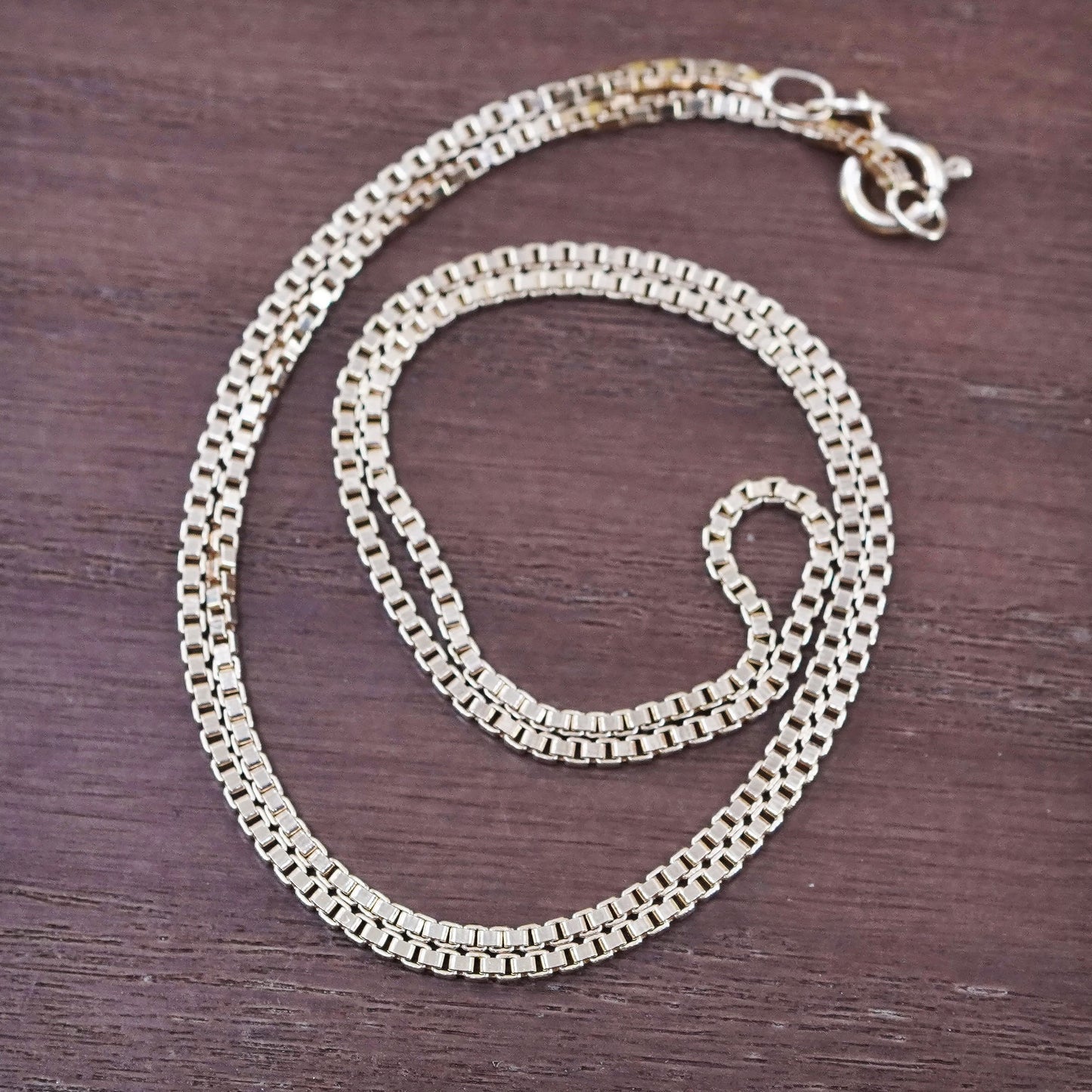 18”, 1.6mm, vintage Sterling silver necklace, Italy 925 rope chain