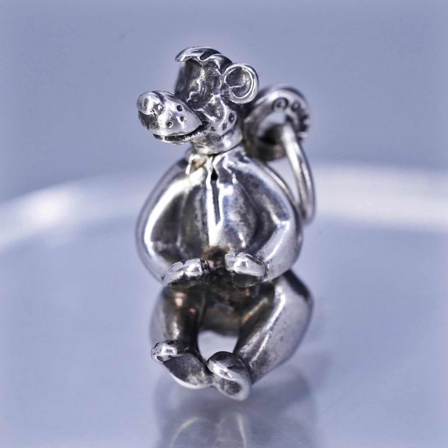 Jaq Disney Limited Edition Sterling 925 Silver Charm Pendant Movable head Bear