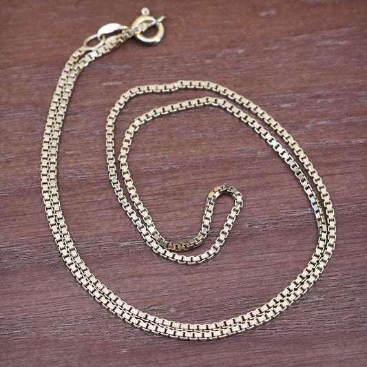 18”, 1.6mm, vintage Sterling silver necklace, Italy 925 rope chain