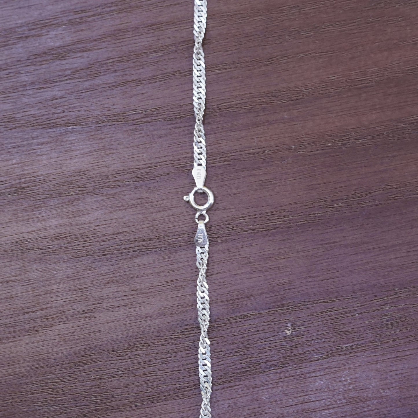 20” 3mm, vintage Sterling silver necklace, 925 twisted curb chain