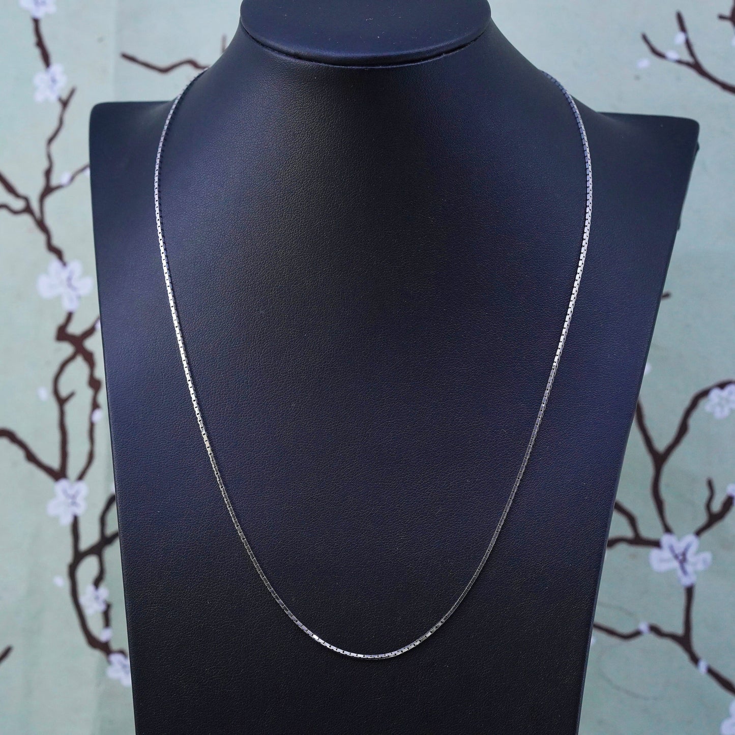 20" 1mm, Vintage sterling silver snake chain, 925 necklace