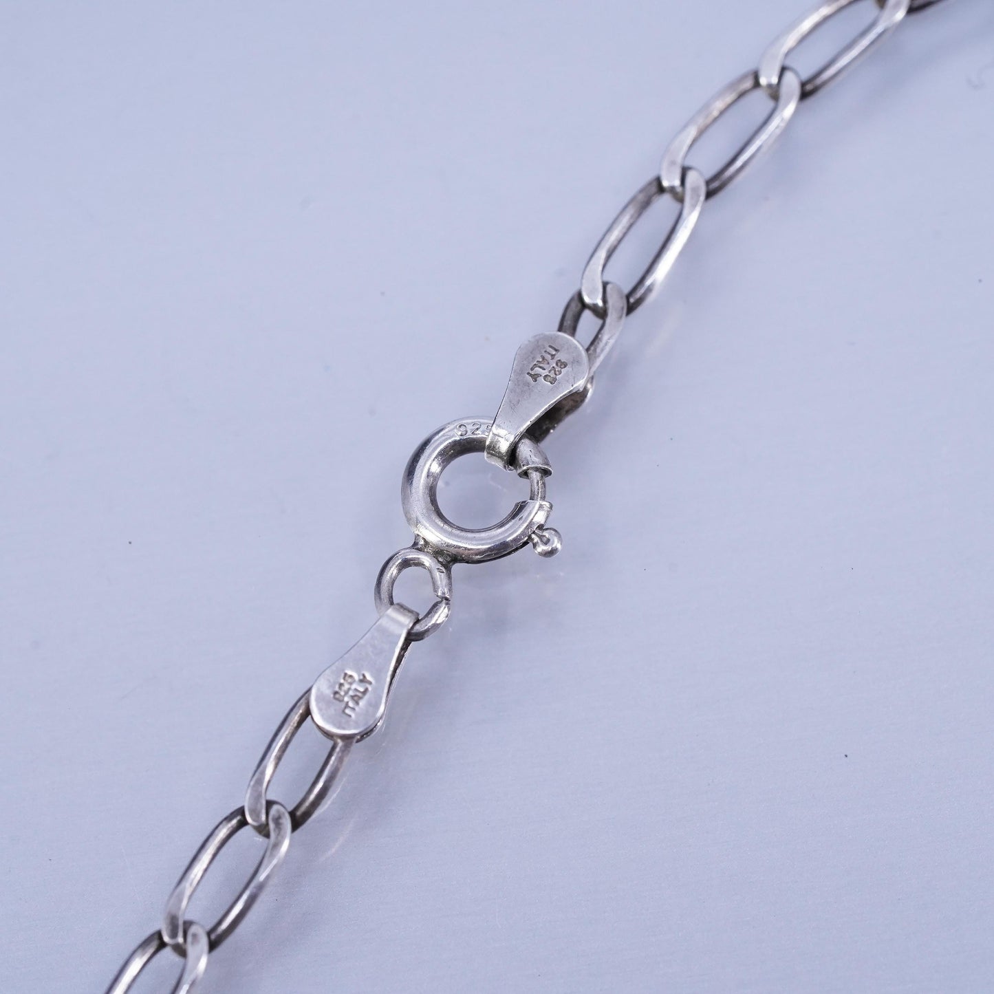 38” 4mm, vintage Sterling 925 silver handmade curb chain necklace