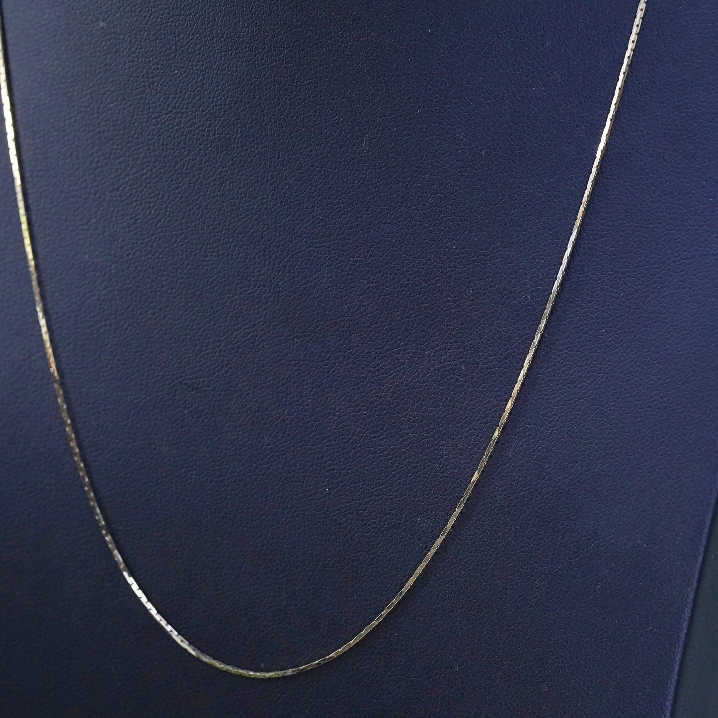 20”, danecraft vermeil gold over sterling 925 silver box chain, necklace