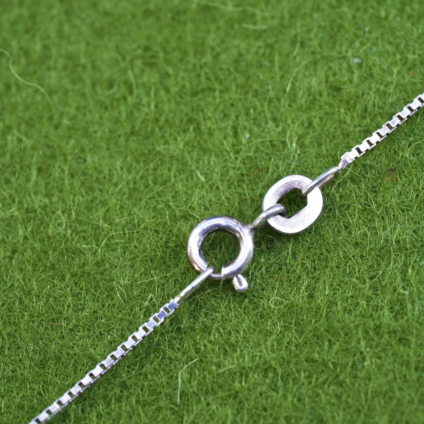 24", 1mm, Vintage Italian sterling 925 silver box chain, necklace