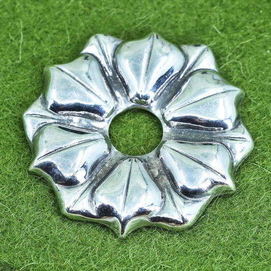 Vintage BJ Sterling 925 silver flower pendant