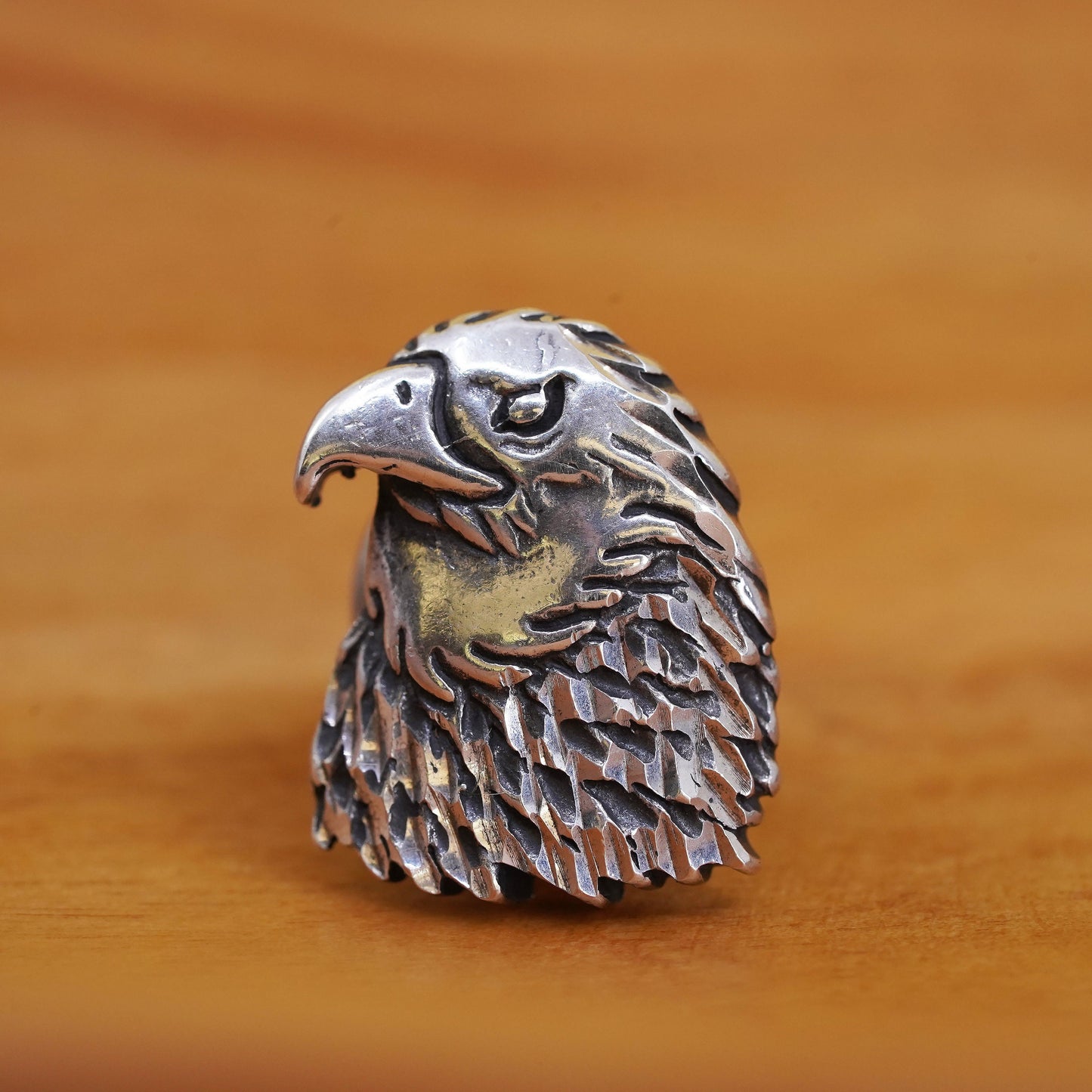 Vintage sterling 925 silver eagle brooch pin, silver tested