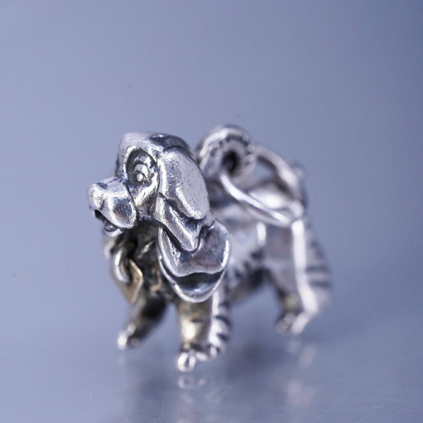 Jaq Disney Limited Edition Sterling Silver 925 Charm Pendant 3D dog Lady