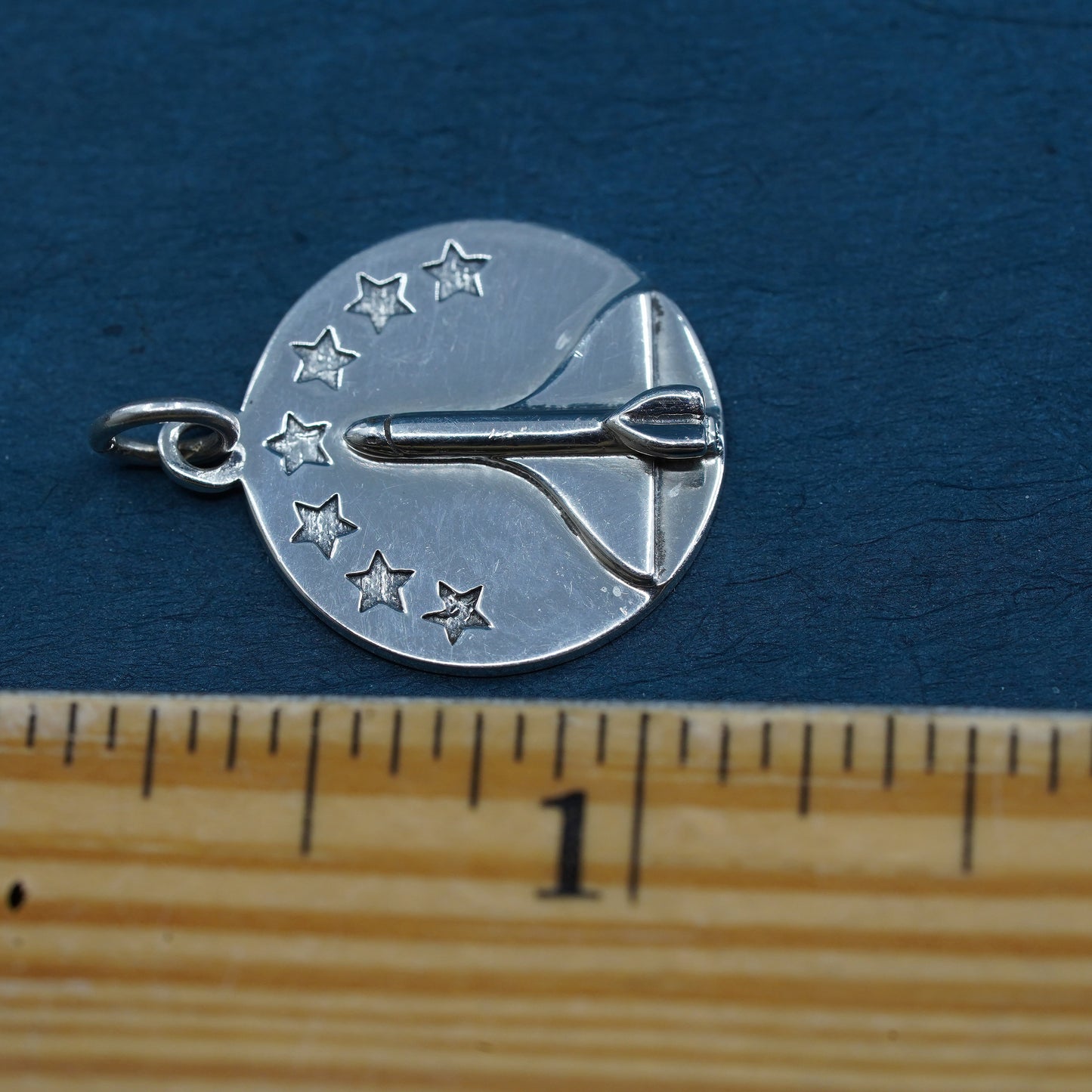 silver tone 2014 spacecoast tag charm pendant