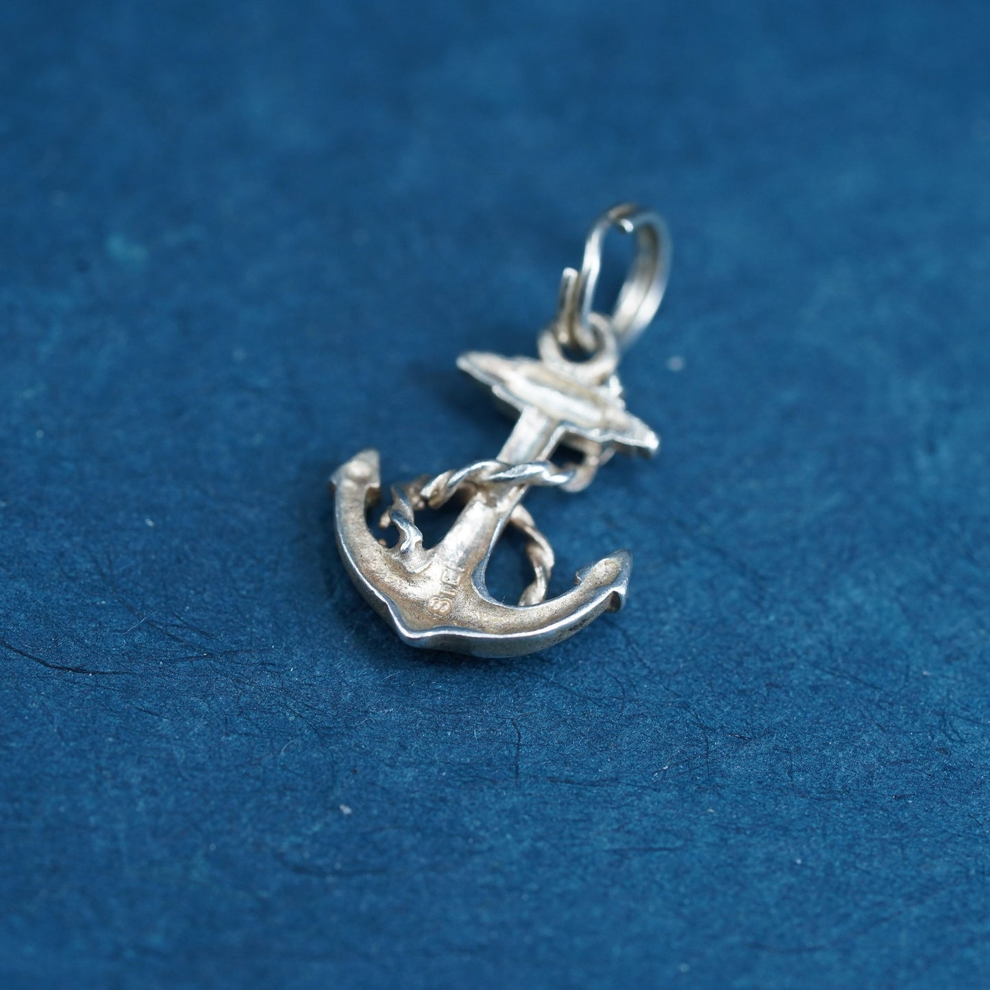 Vintage Sterling silver handmade pendant, 925 boat anchor charm